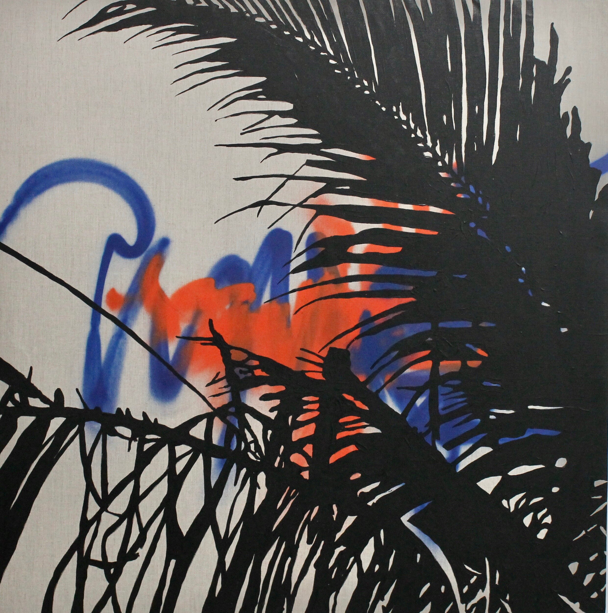 MAGIC CITY 2019 ACRYLIC ON LINEN AND SPRAY 48X48
