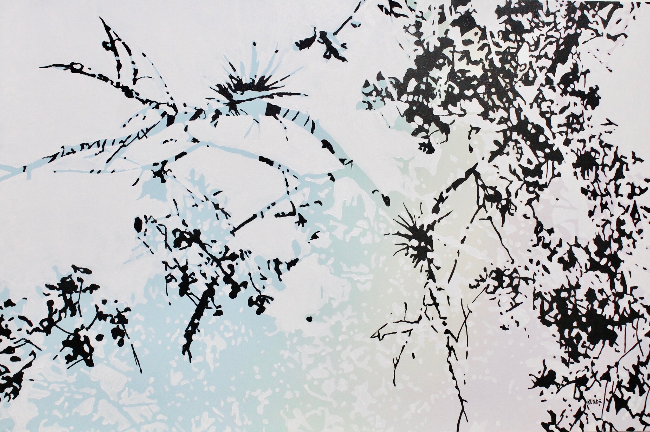 THE TWO SIDES 2019 ACRYLIC ON CANVAS 48”X72