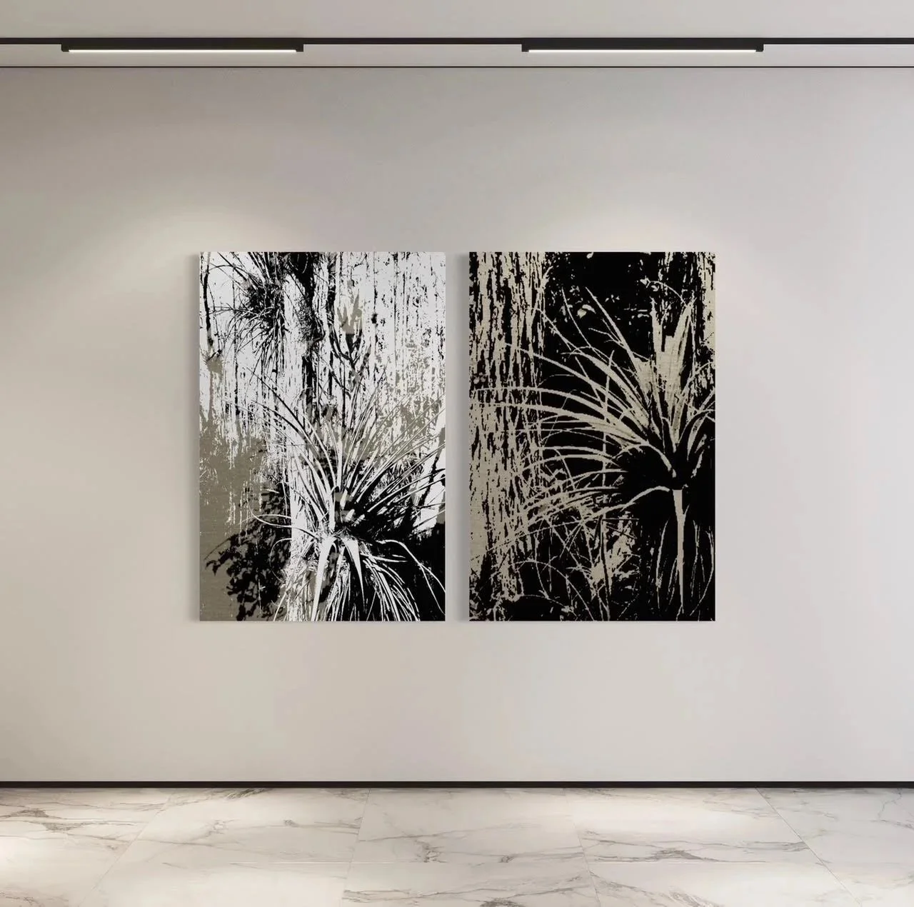 CYPRESS / OVERWHELMING WILD  acrylic on linen 60x40 each 2025