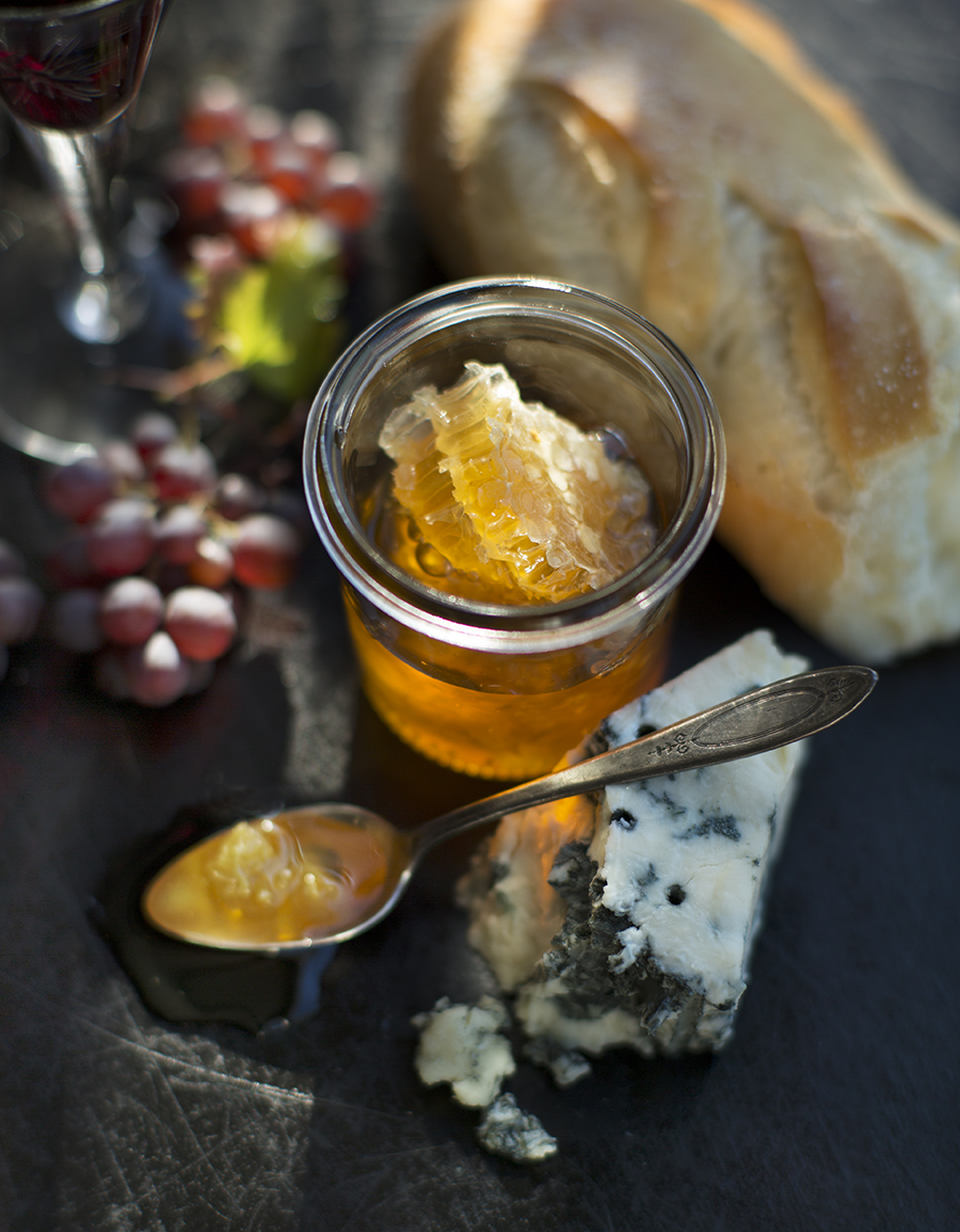 The complex, lingering sweetness of honey and its sensual texture on the tongue makes it so much more than a common condiment. Single source or “monofloral” honeys are beloved, often because they identify a specific geographical location. Acacia, Orange Blossom, Cloverleaf, Rosemary, Sunflower, Eucalyptus, Lavender, and Chestnut honeys each bring a taste of home depending on where you’re from. And not much is better than a nice drizzle of amber honey over a pungent blue cheese--sweet, salty, savory. Besides being a luscious sweetener, honey has long been used medicinally and as a beauty treatment. All in all, the opportunity to be concierges for honeybees and enjoy their largesse is something to be grateful for.
