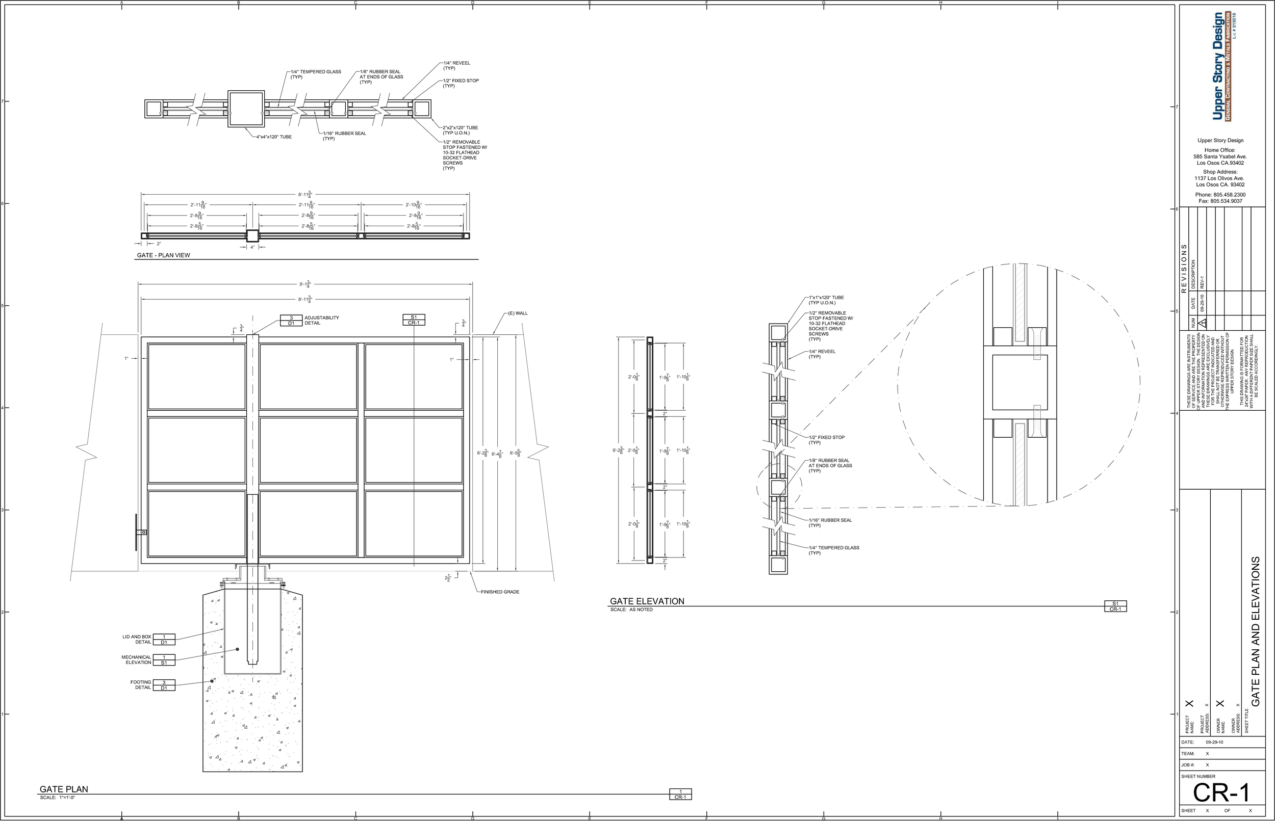 Fully Automated Pivot Gate - AutoCAD Drawing