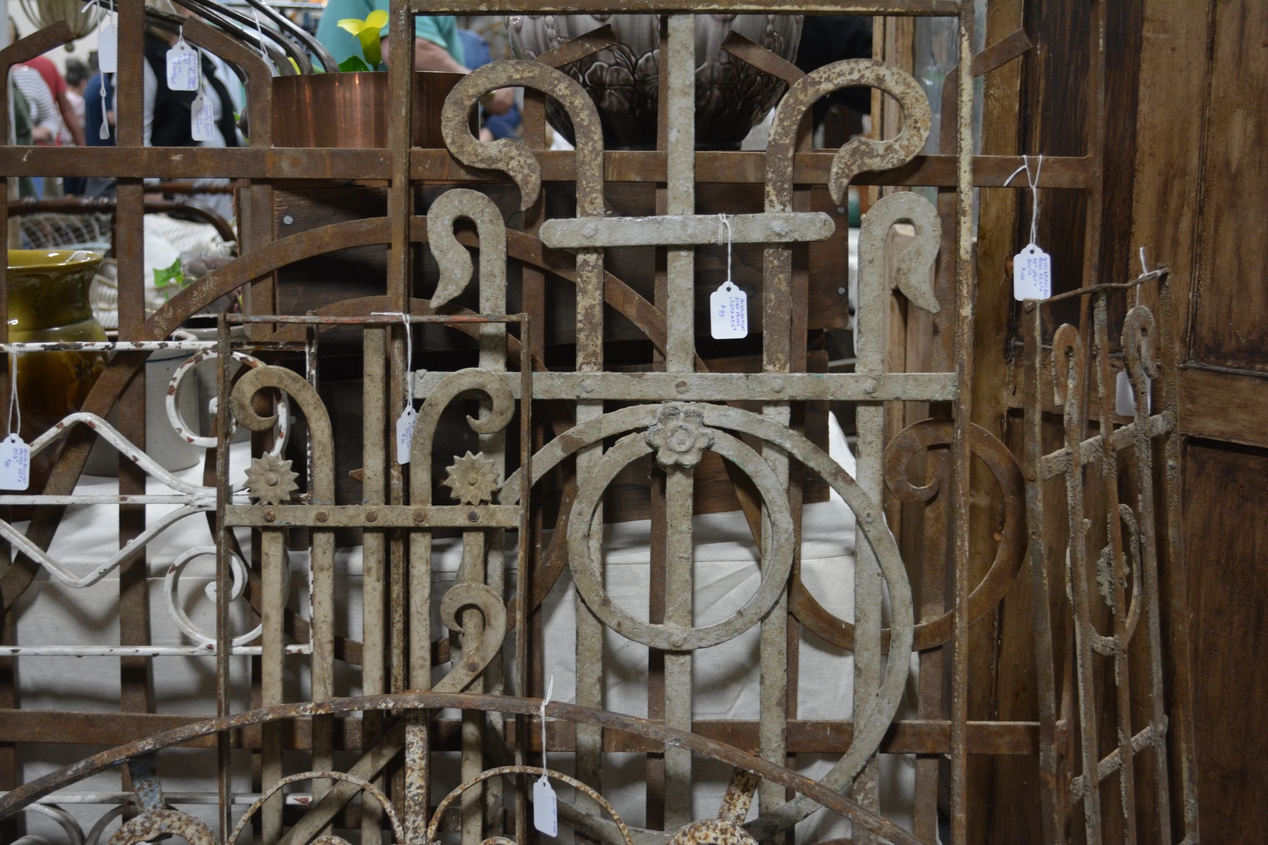 Close up of a Variety of Iron Gates and Window Gards