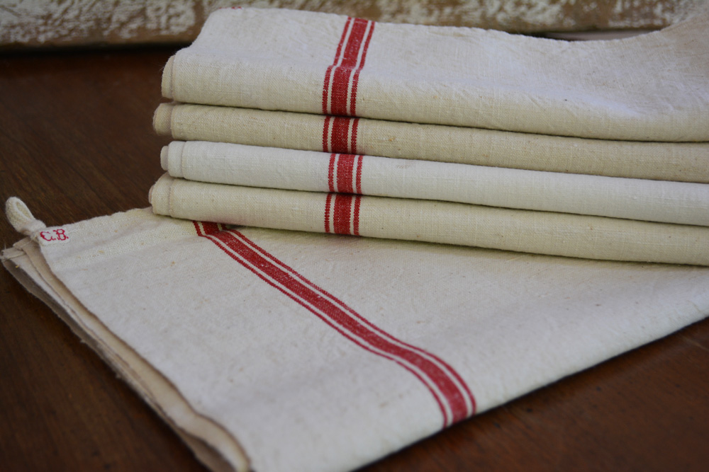 Leinen Damast Handtuche Blüten um 1920/30,Antique Linen Towel 