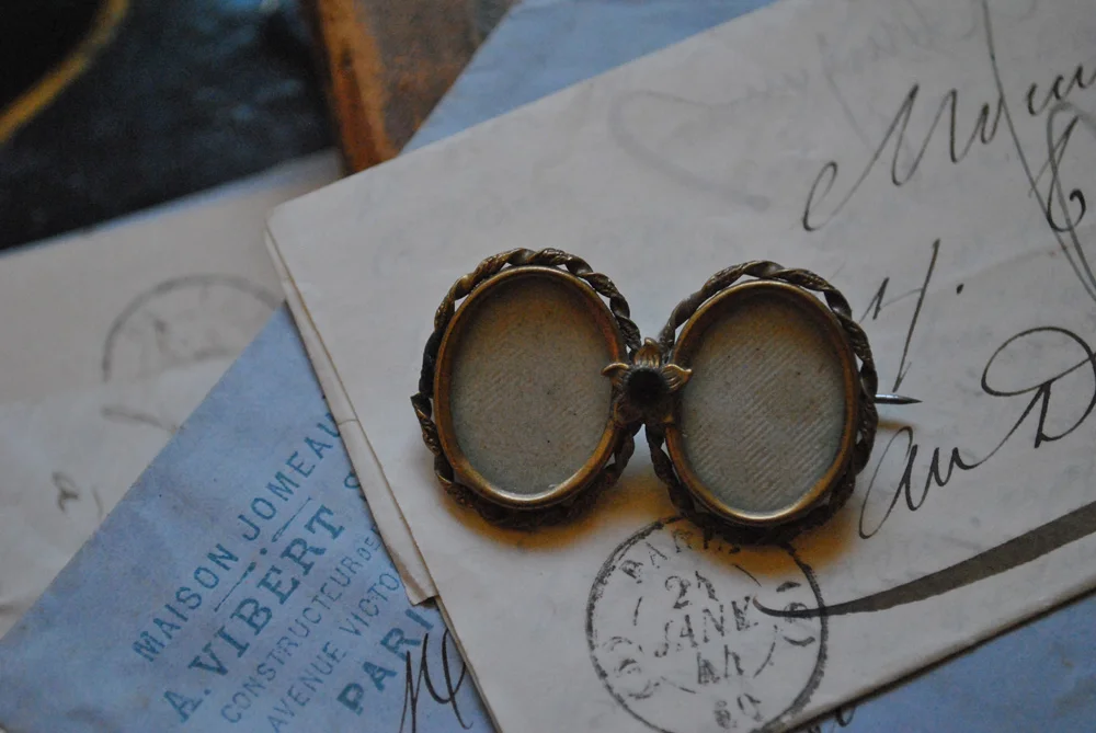 circa 1800's antique double portrait brooche
