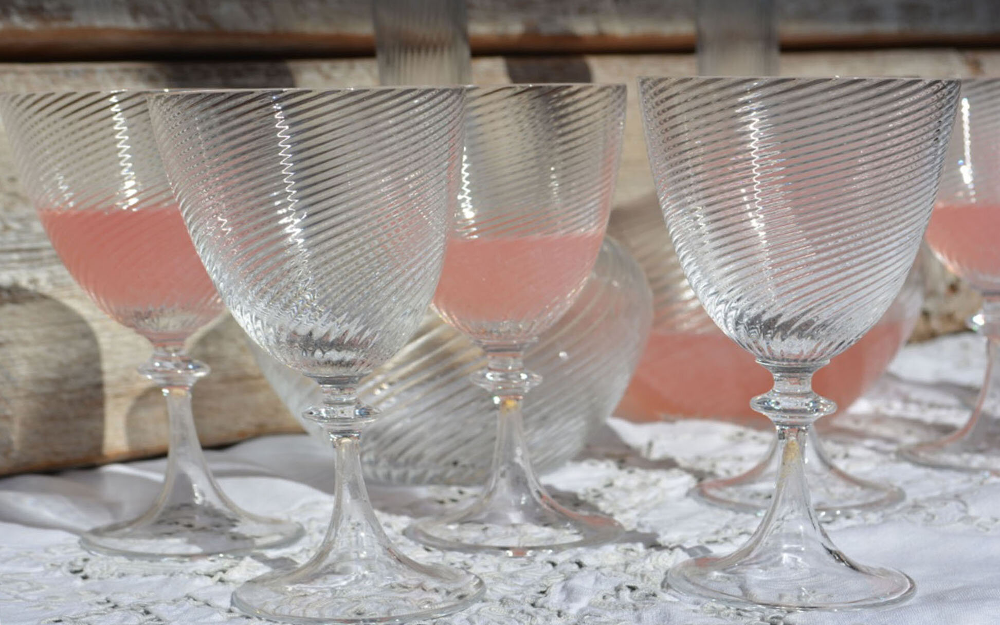 Vintage French Wine Glasses (set of 5)