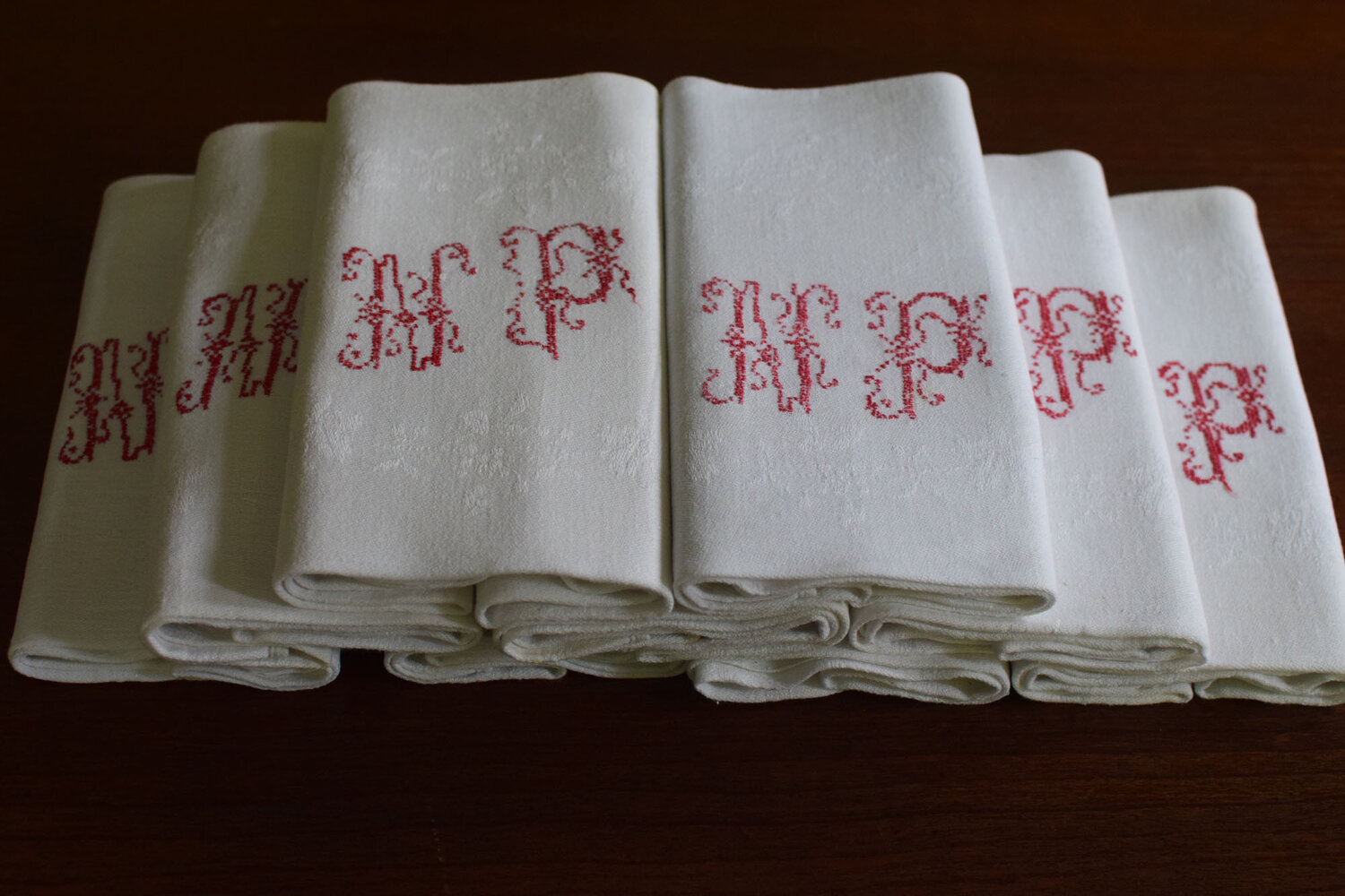 Antique Monogrammed Napkins - My French Country Home Box