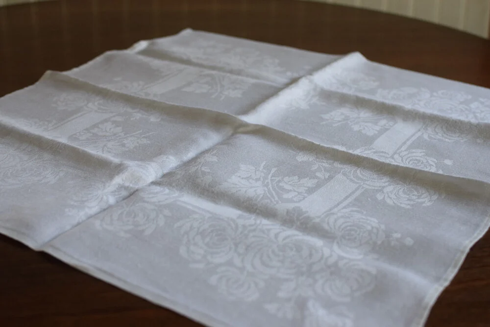 Simple Damask French Linen Napkins