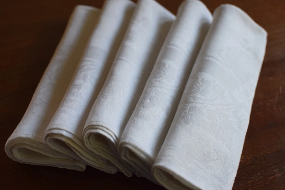 Simple Damask French Linen Napkins