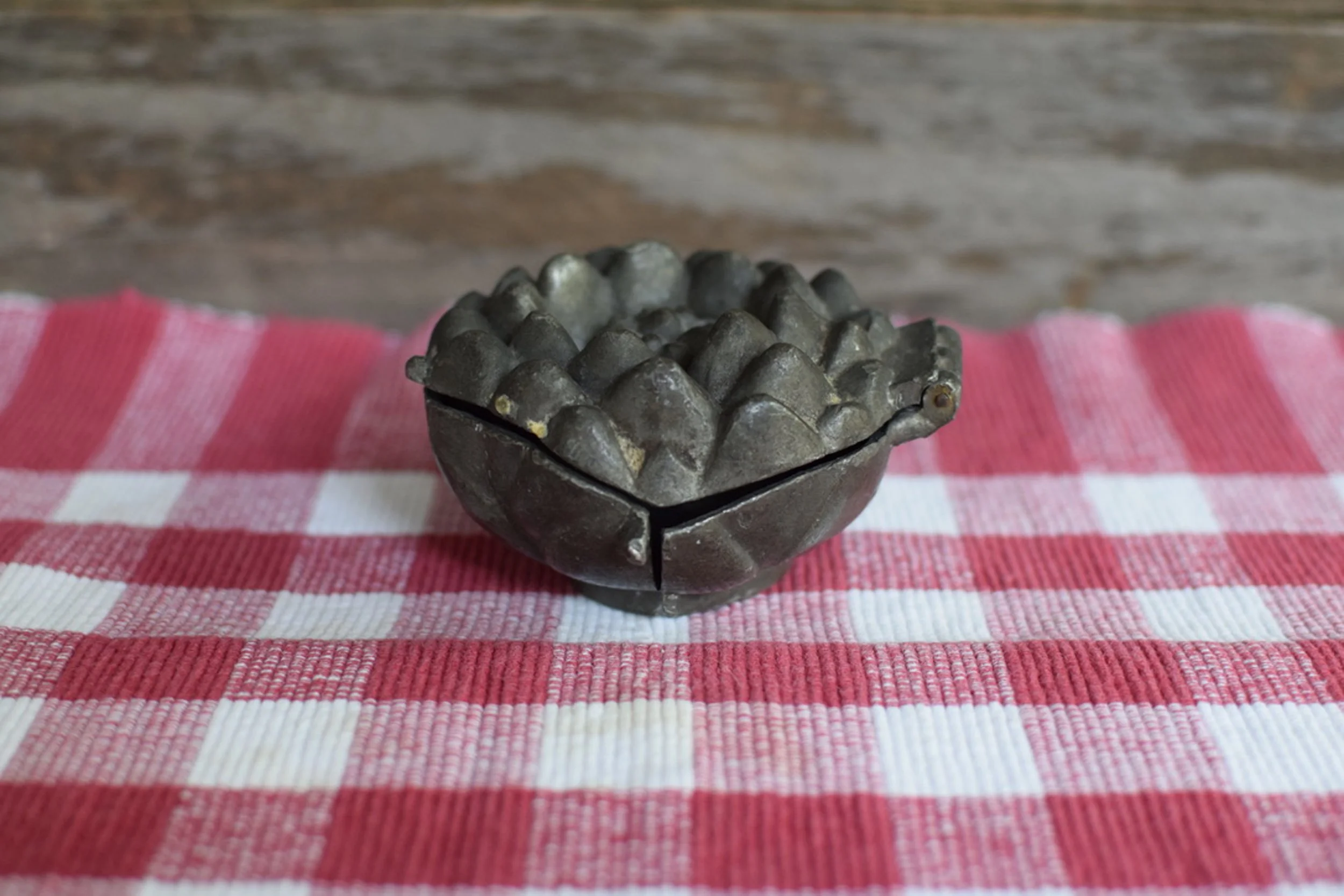 Antique French Pewter Lotus Flower Mould