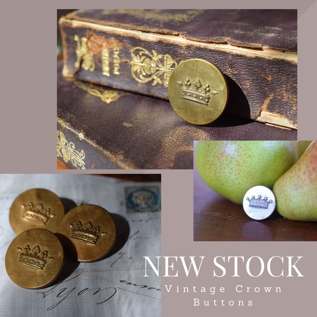 Classic Accents Vintage Crown Buttons. New in Shop!
https://www.fortheloveoffrance.com