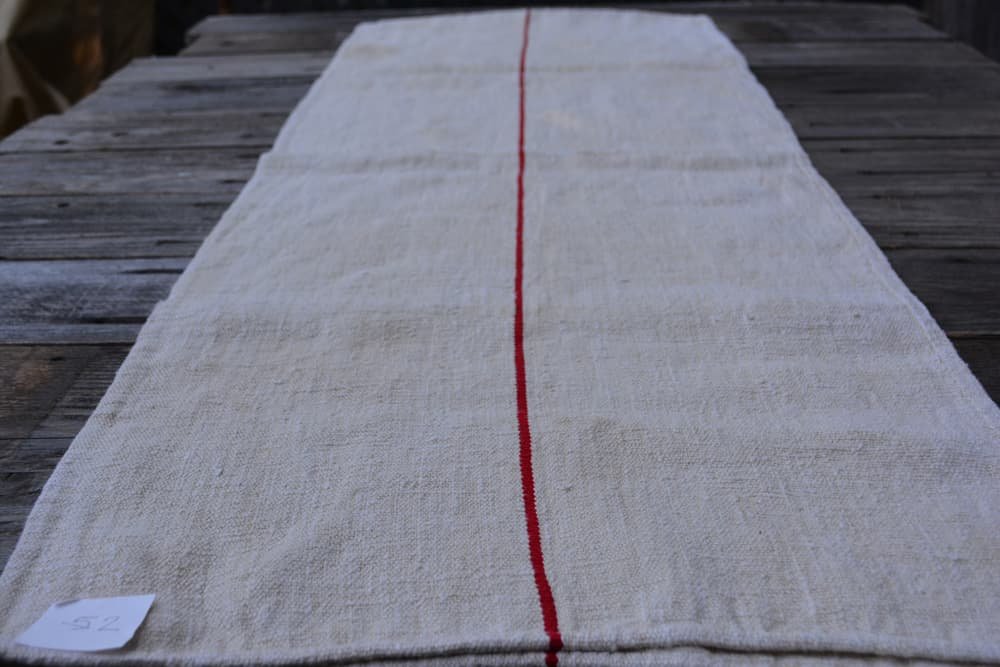 2-vintage-grain-sack-fabric-with-red-stripe +for-the-love-of-france.jpeg