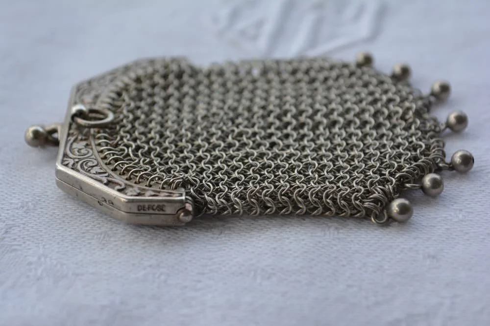 5-Antique French Chainmail Mesh Chatelaine Purse+for-the-love-of-france.jpg