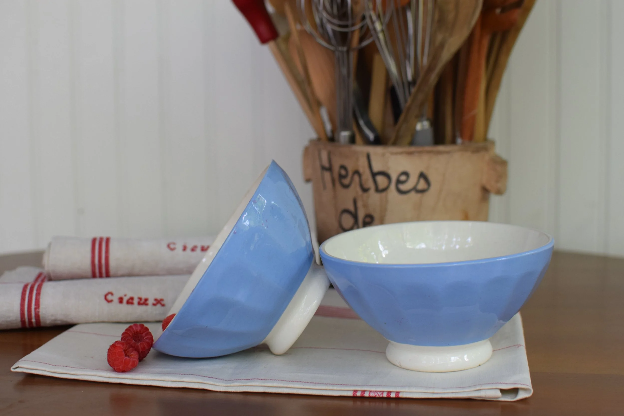 Pair of 1920's French Cafe au Lait Bowls