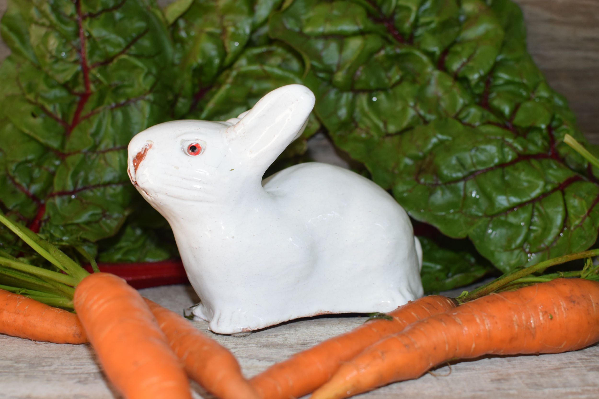 Antique Bavent Tin Glazed Faience White Rabbit