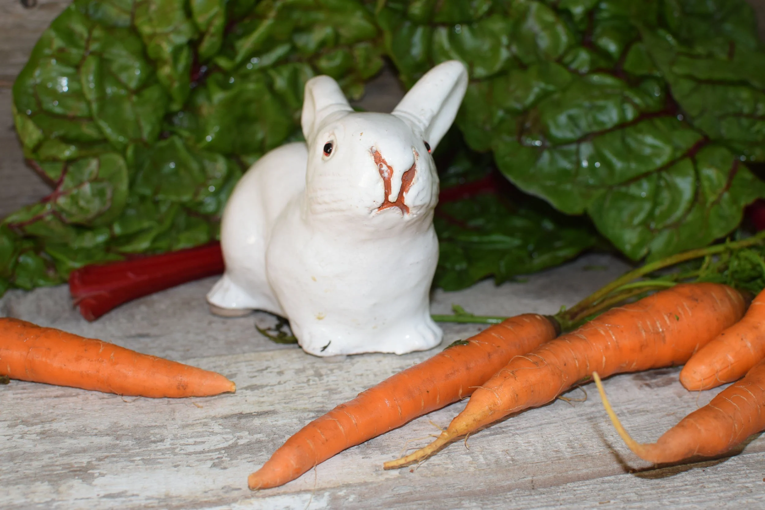 Antique Bavent Tin Glazed Faience White Rabbit