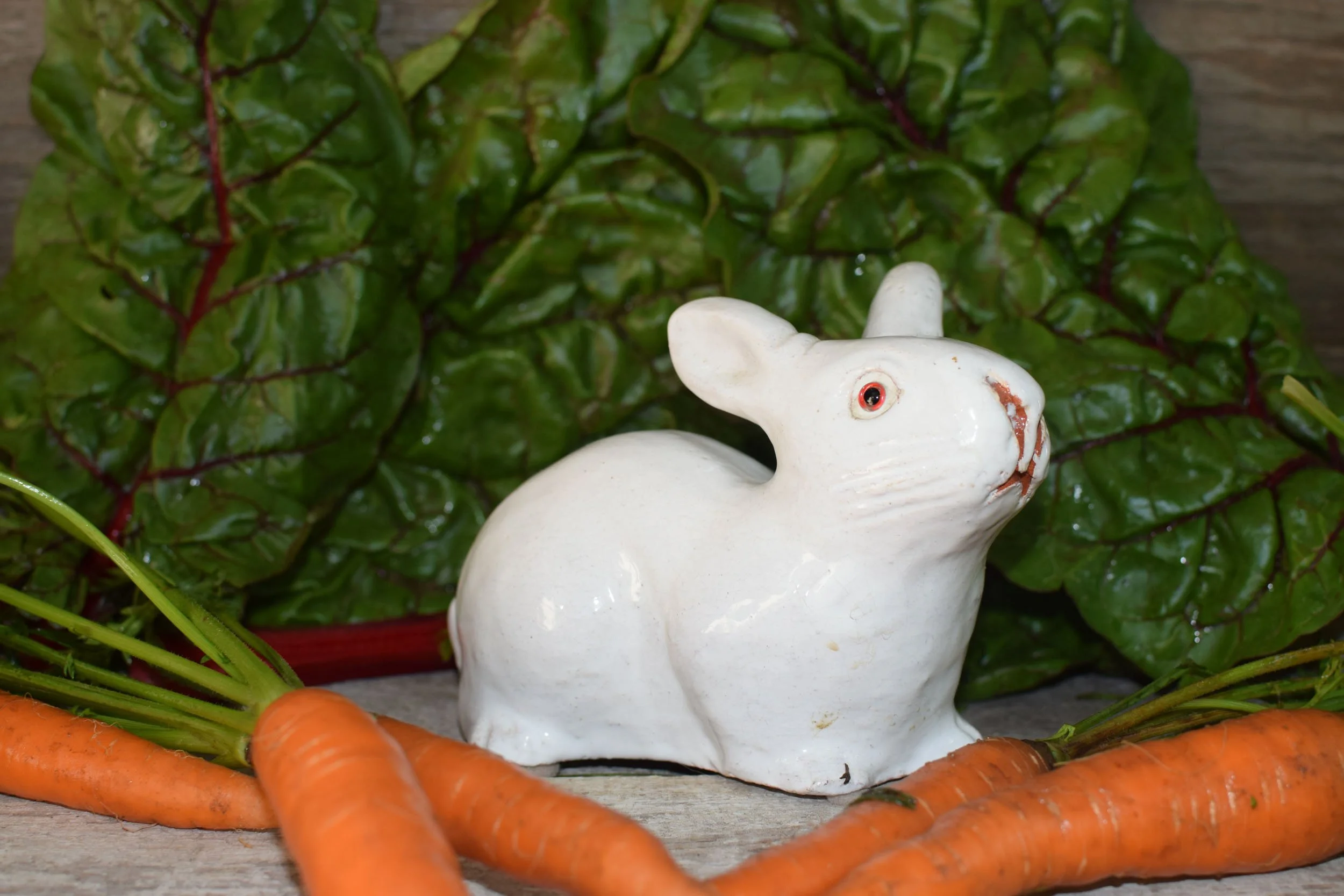 Antique Bavent Tin Glazed Faience White Rabbit