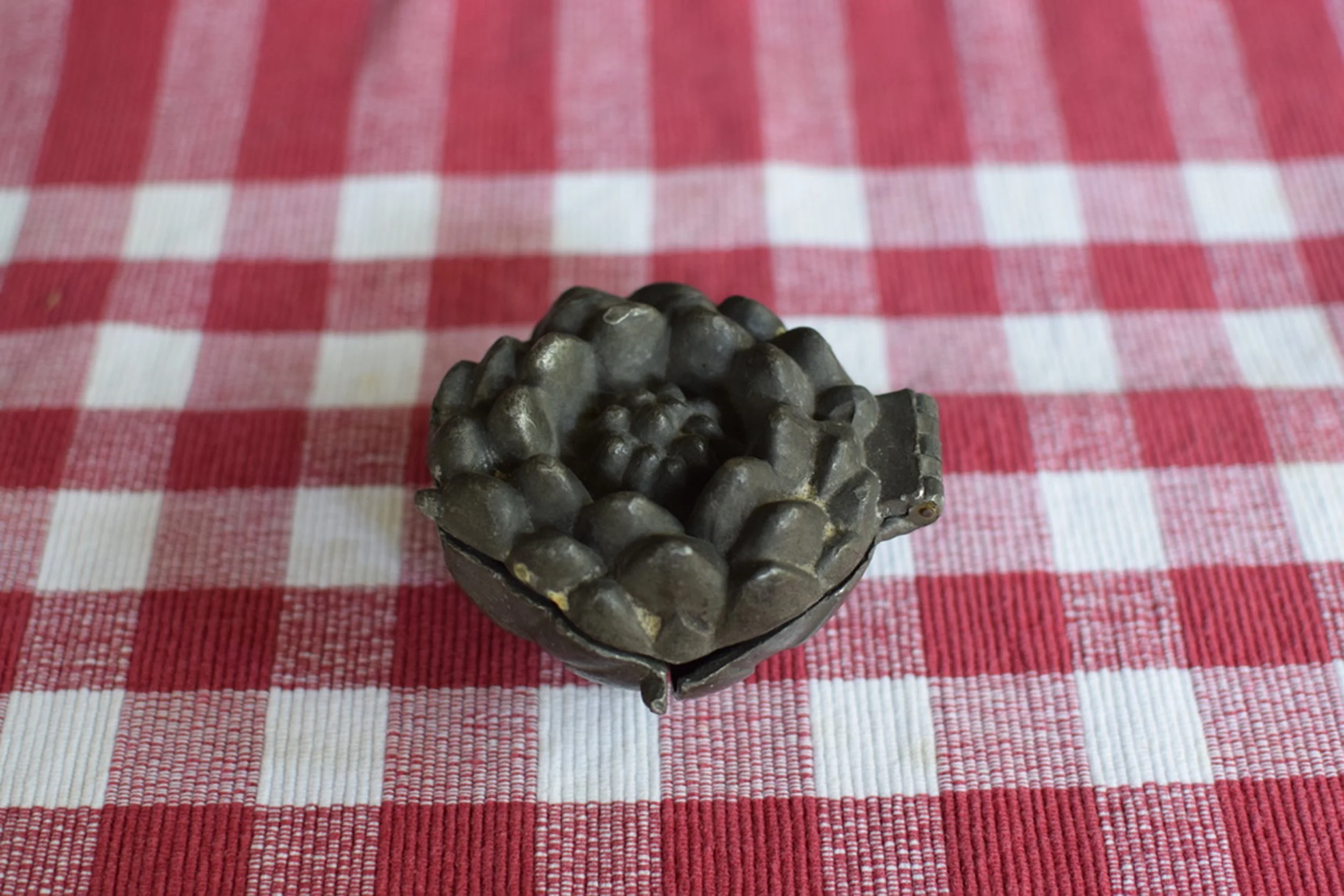 Antique French Pewter Lotus Flower Mould