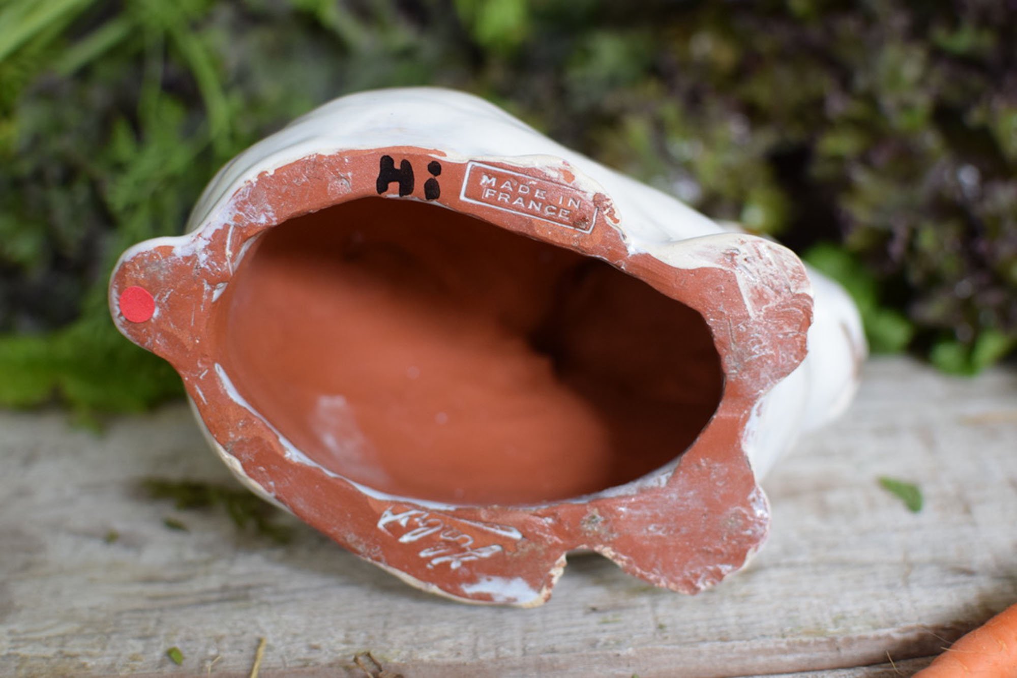 Antique Bavent Faience White Rabbit