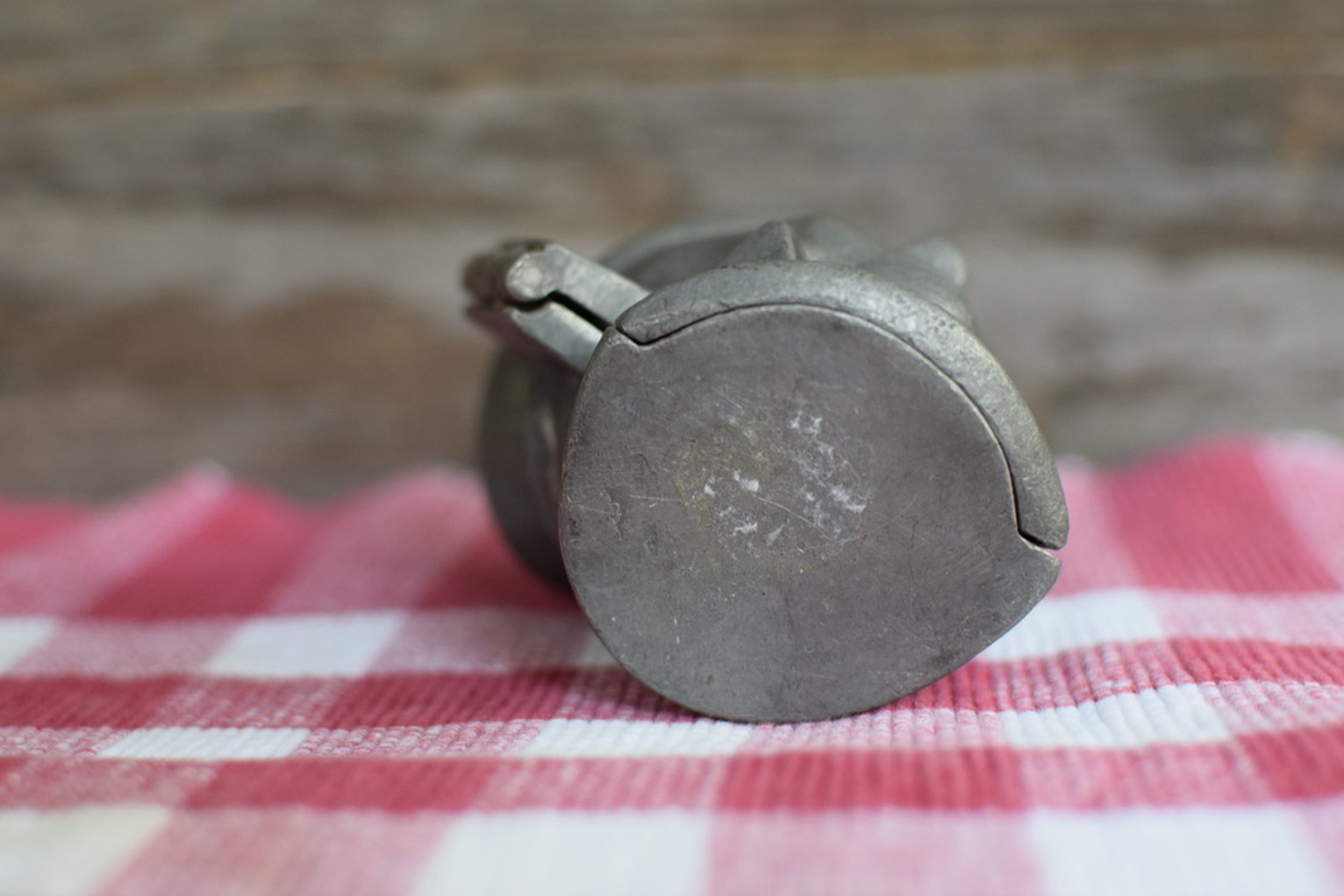Antique Pewter Ice Cream Mould - Man in Top Hat