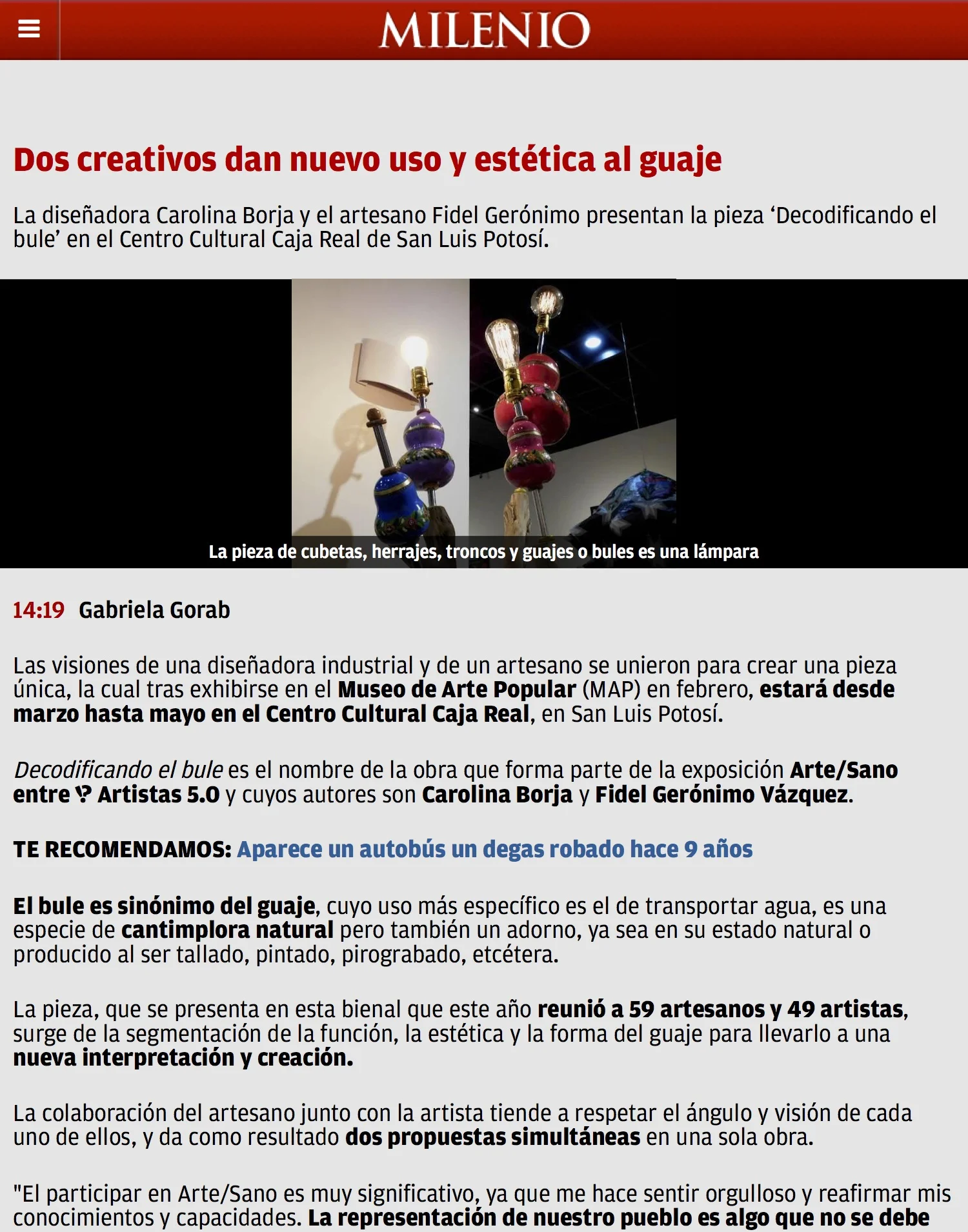 Dos creativos dan nuevo uso y estética al guaje - Grupo Milenio.jpg