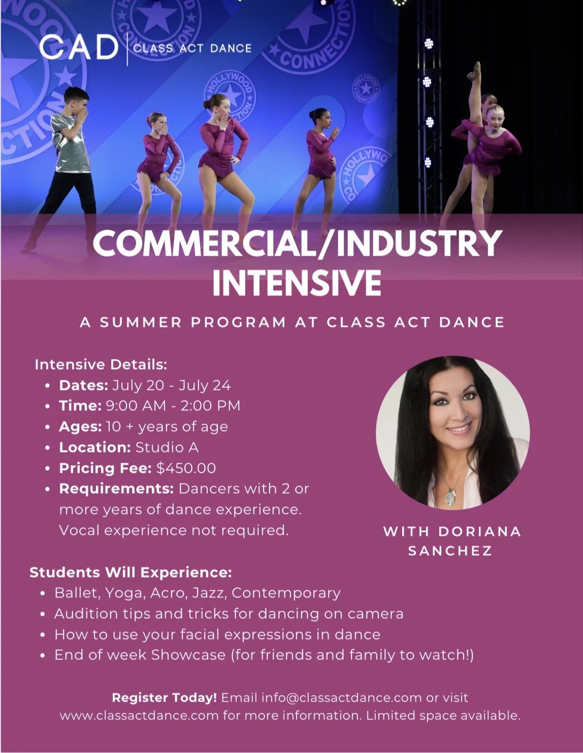 Guest Yoga Teacher-Commercial/Industry Intensive (Ages 10+)