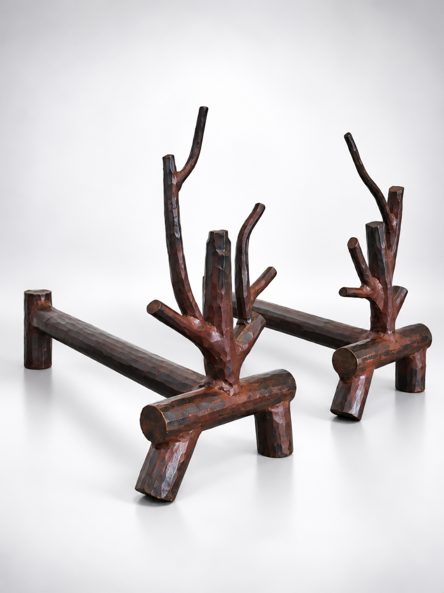 Hand-Forged Andirons