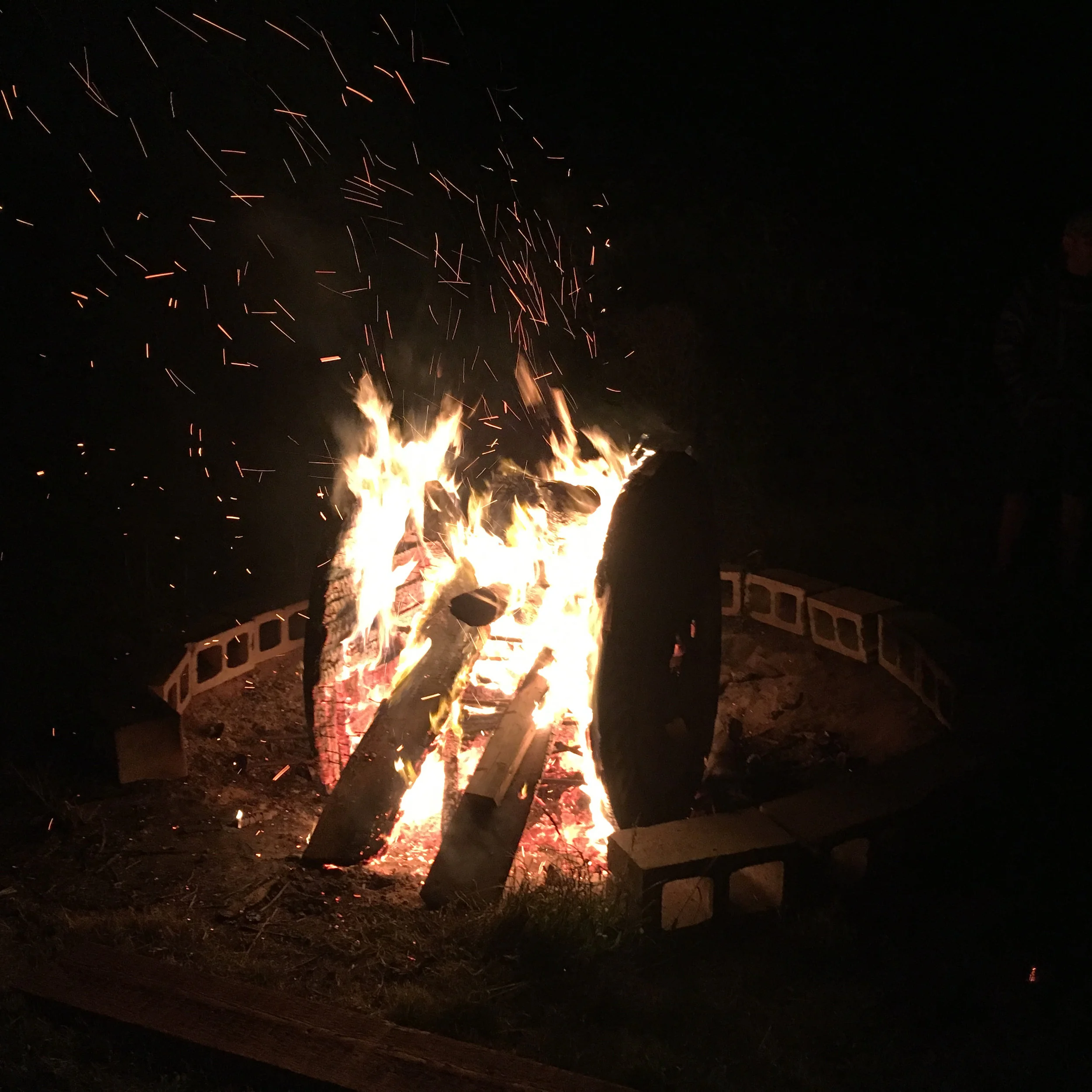 Nothing to end a great day of surf like a bonfire. 