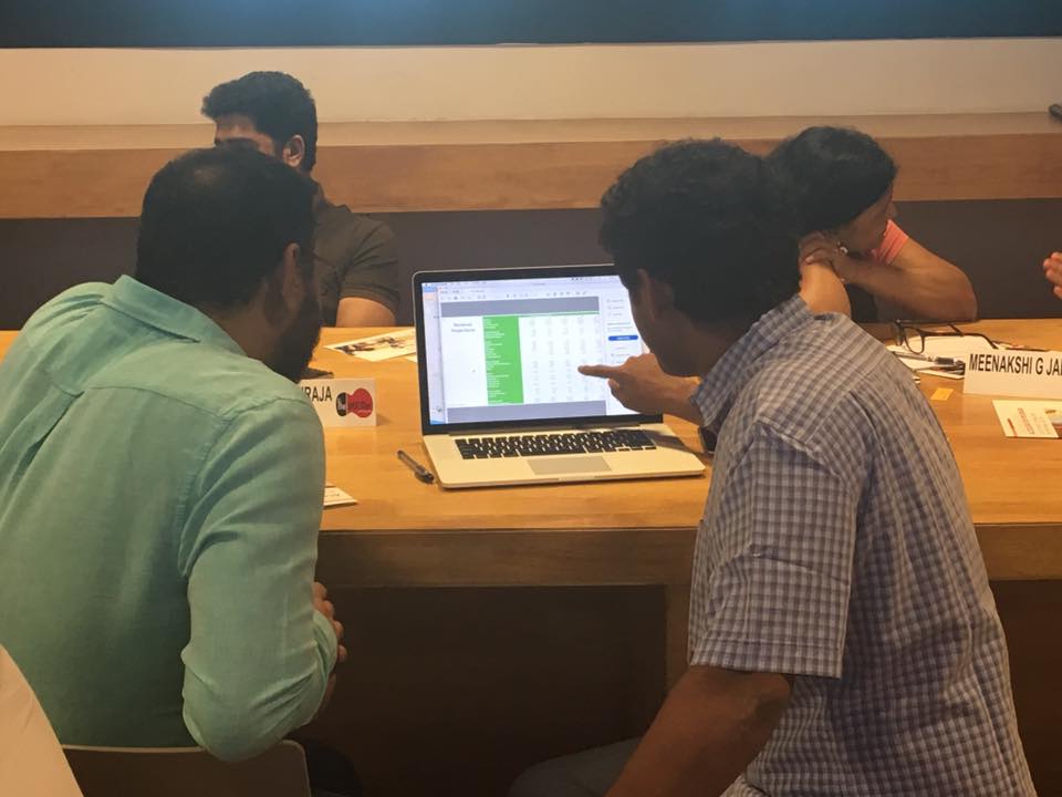 Siddarth Hande of Kabbadiwalla Connect working on his projections