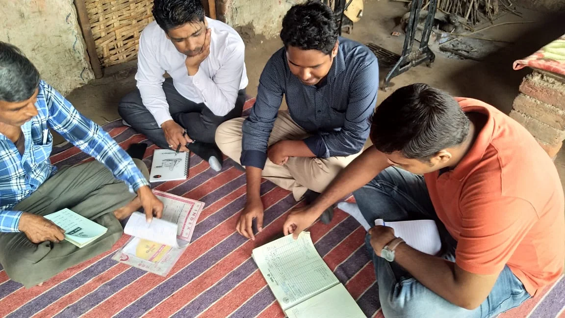 Upaya's Amit Choudhary meeting with GramShree staff in Udaipur, Rajasthan