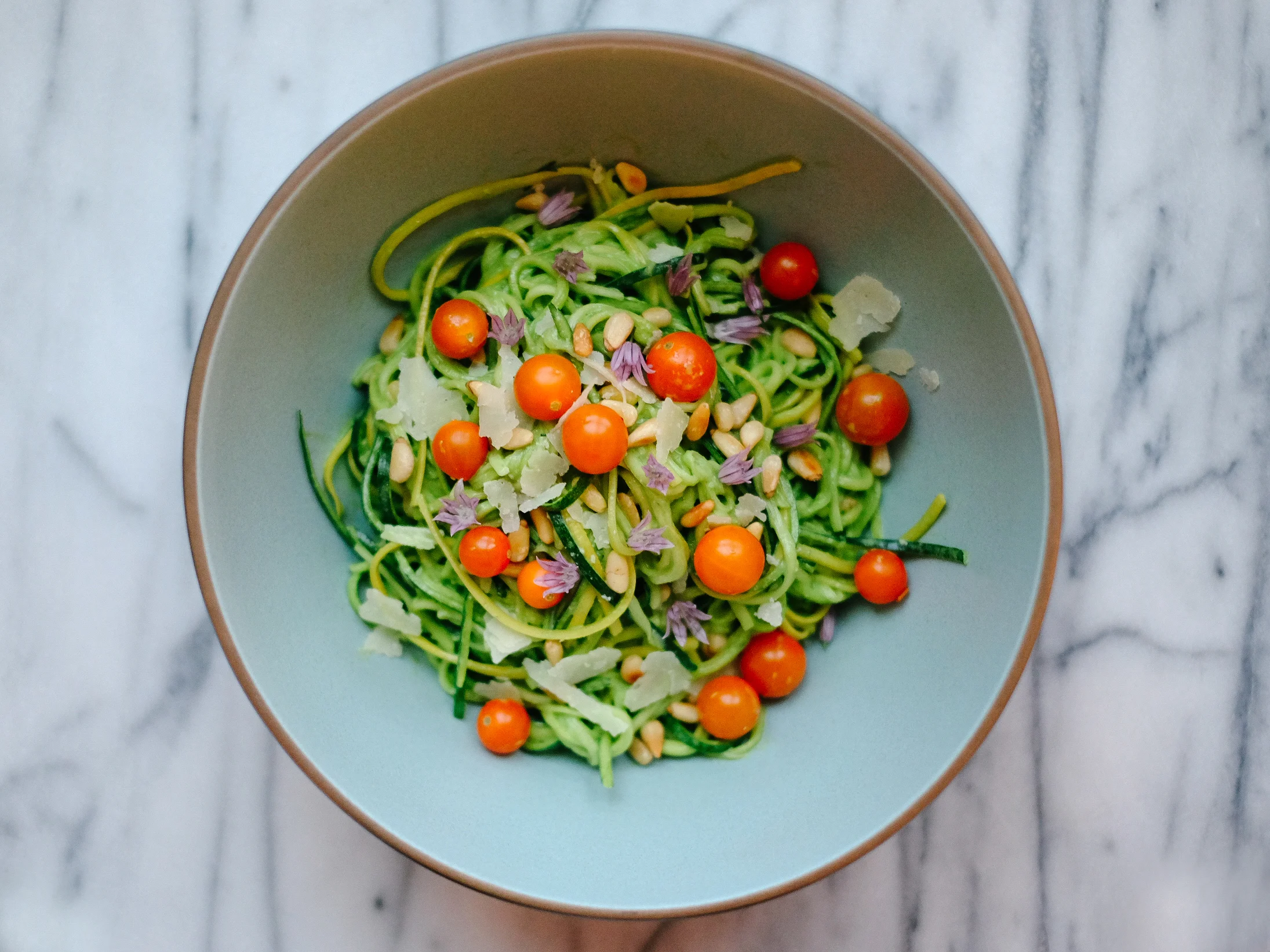 Summer Squash Pasta with Green Goddess Dressing