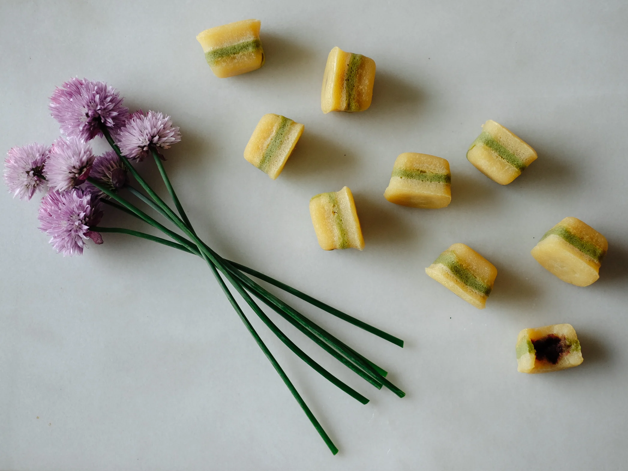 Mini Matcha & Butter Mochi w/Azuki Bean