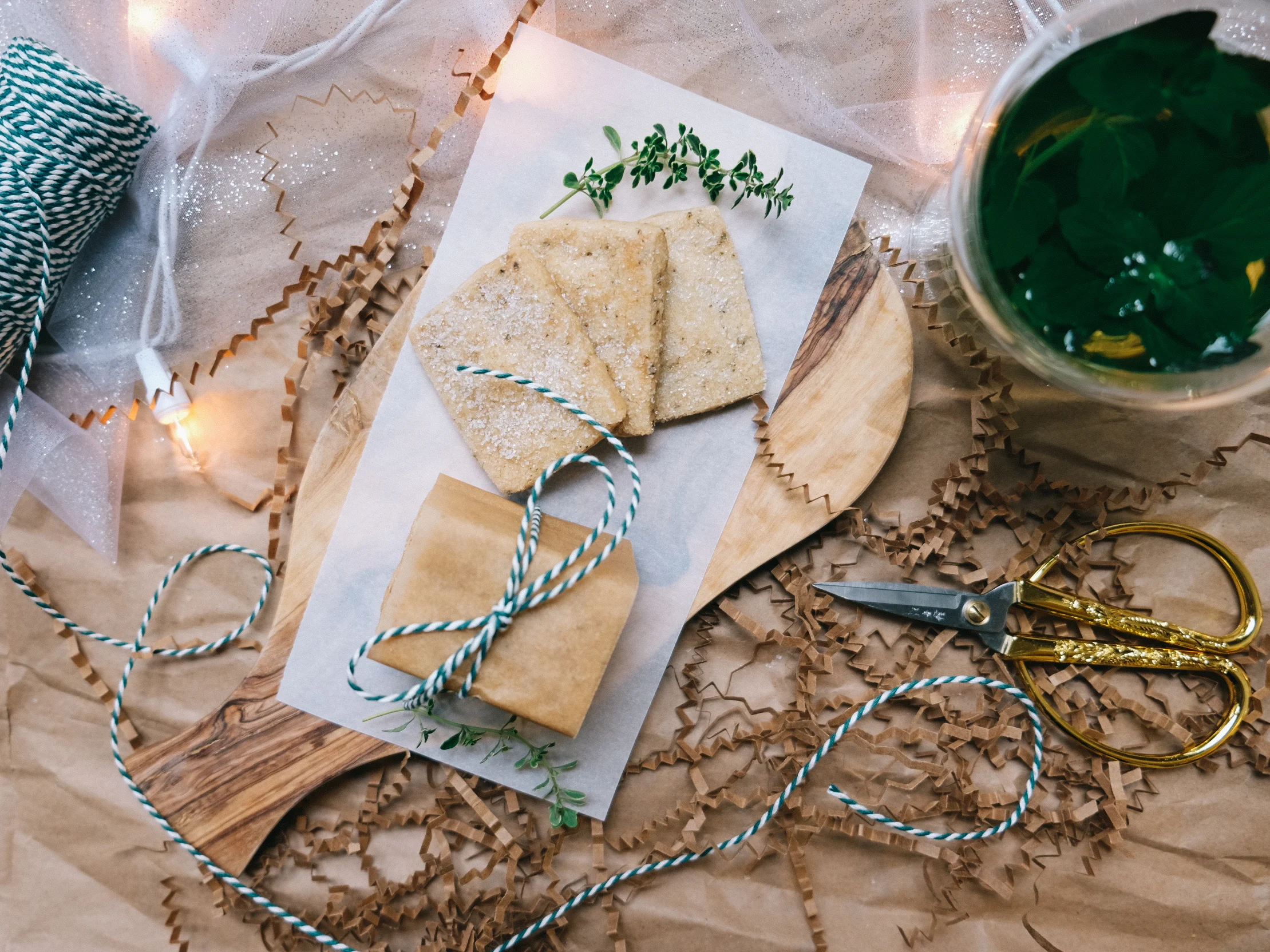 Brown Butter Thyme Shortbread Cookies