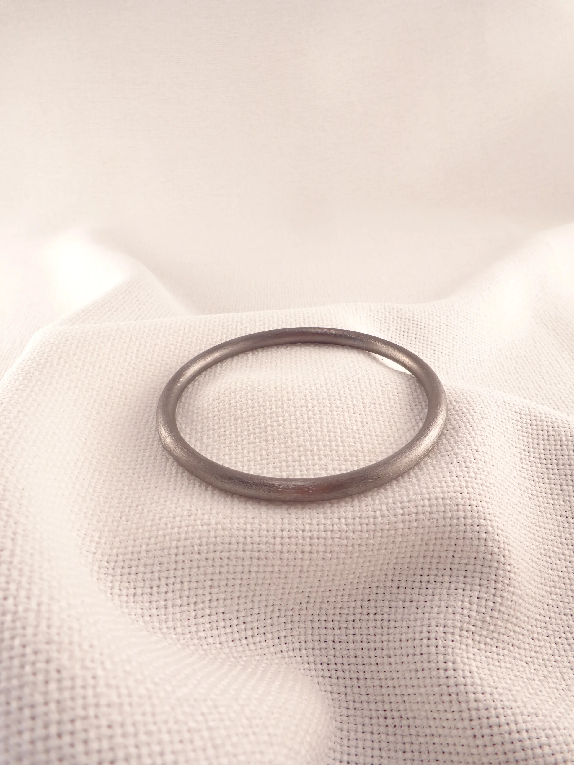 Sheila Fajl Round Bangle - Gun Metal
