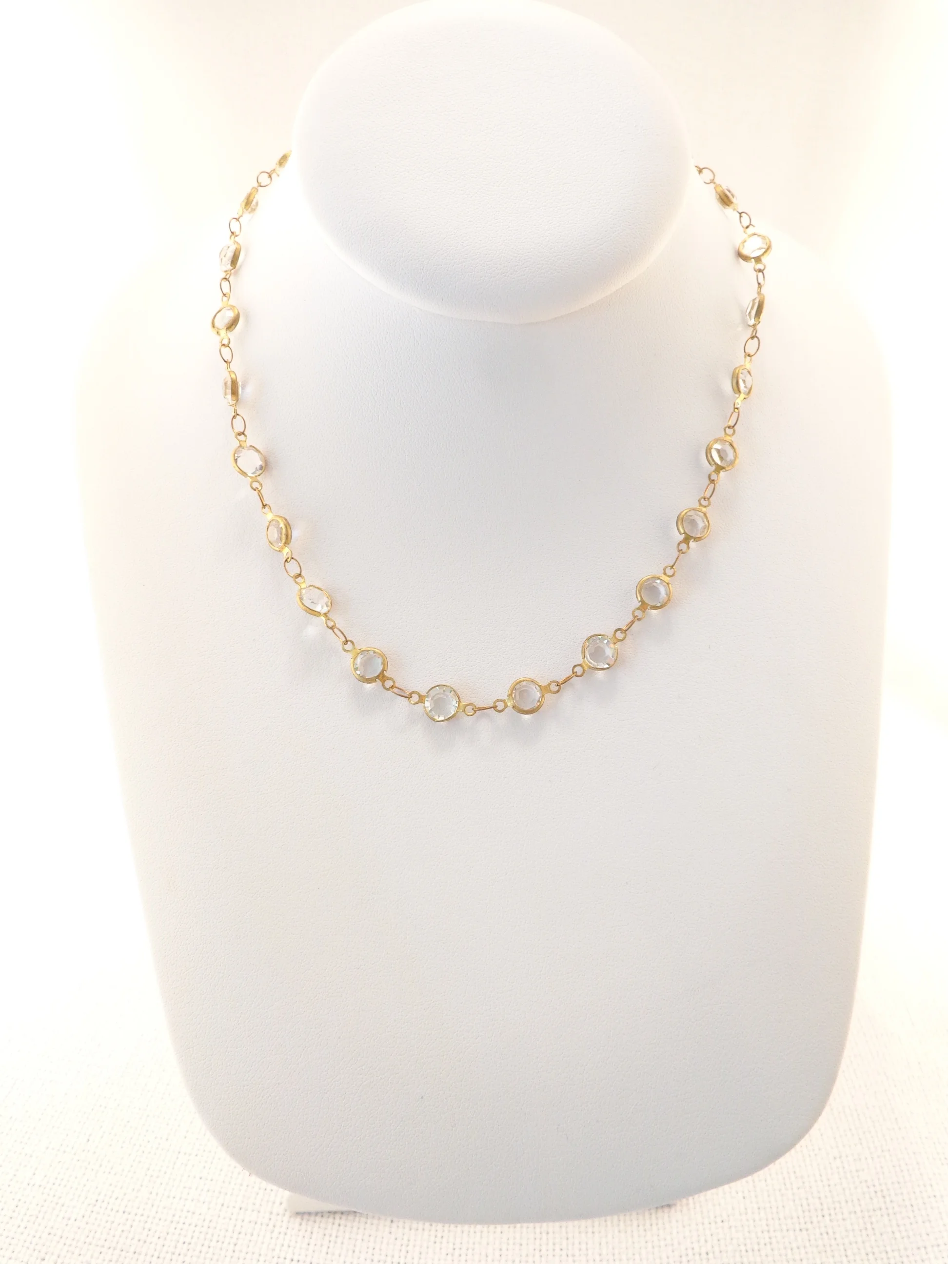 Rhinestone Necklace - Clear