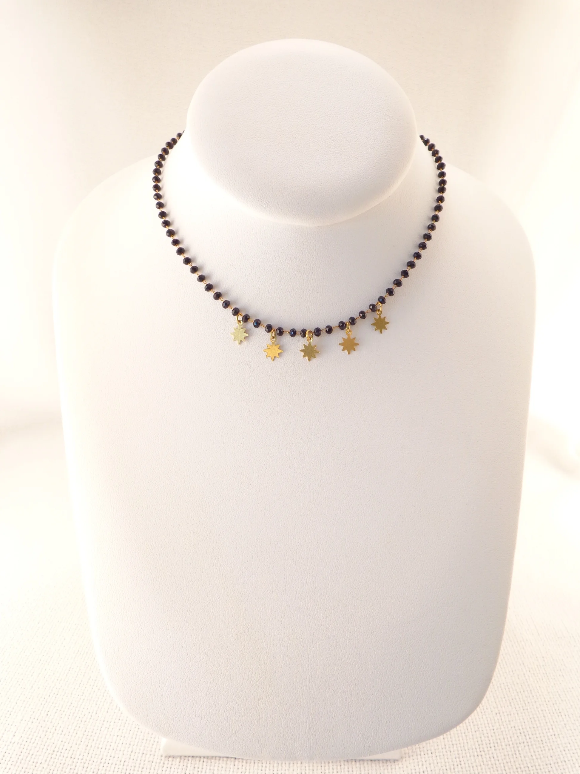 Mini Stars Necklace - Black