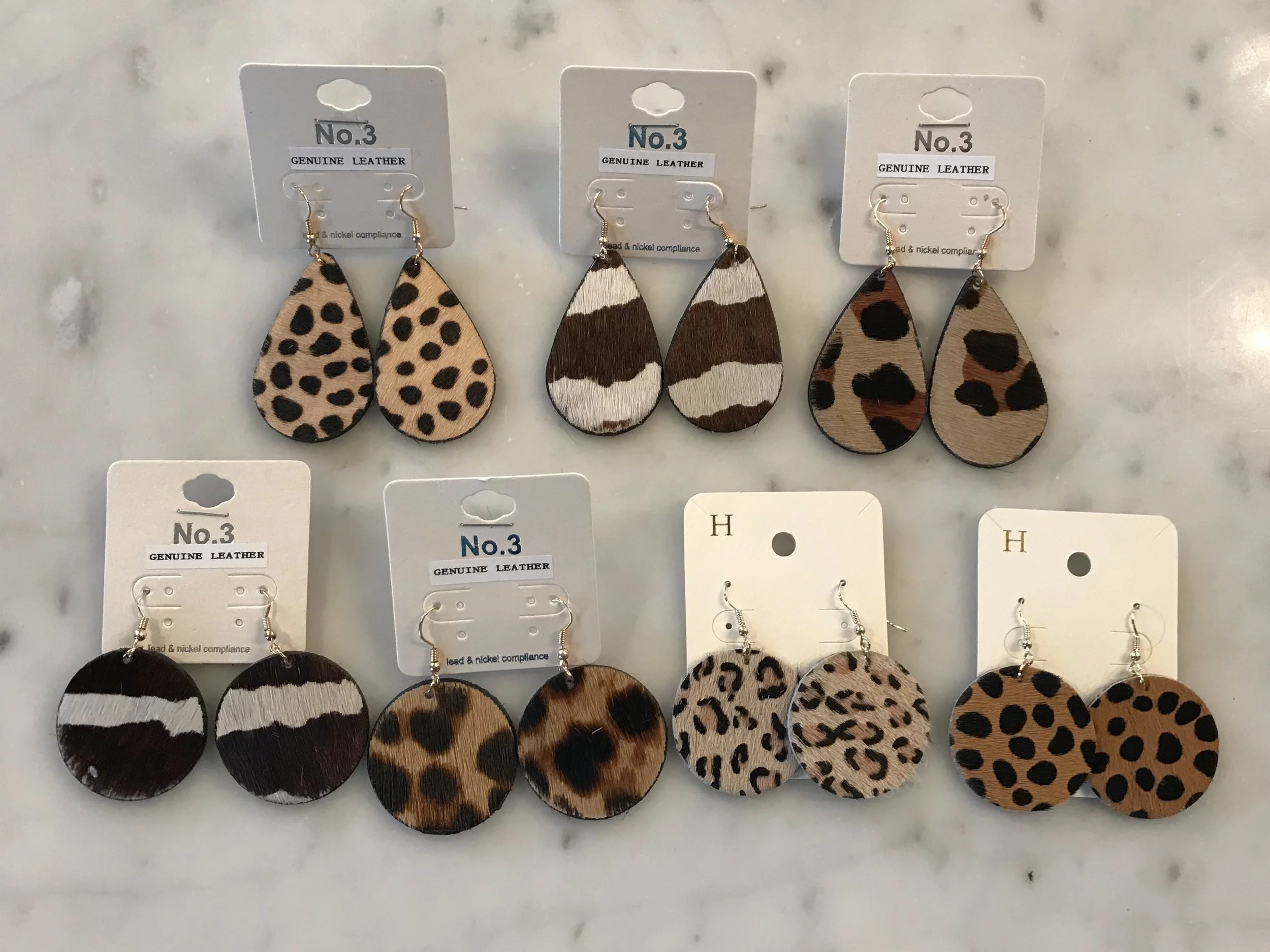 zebra print earrings