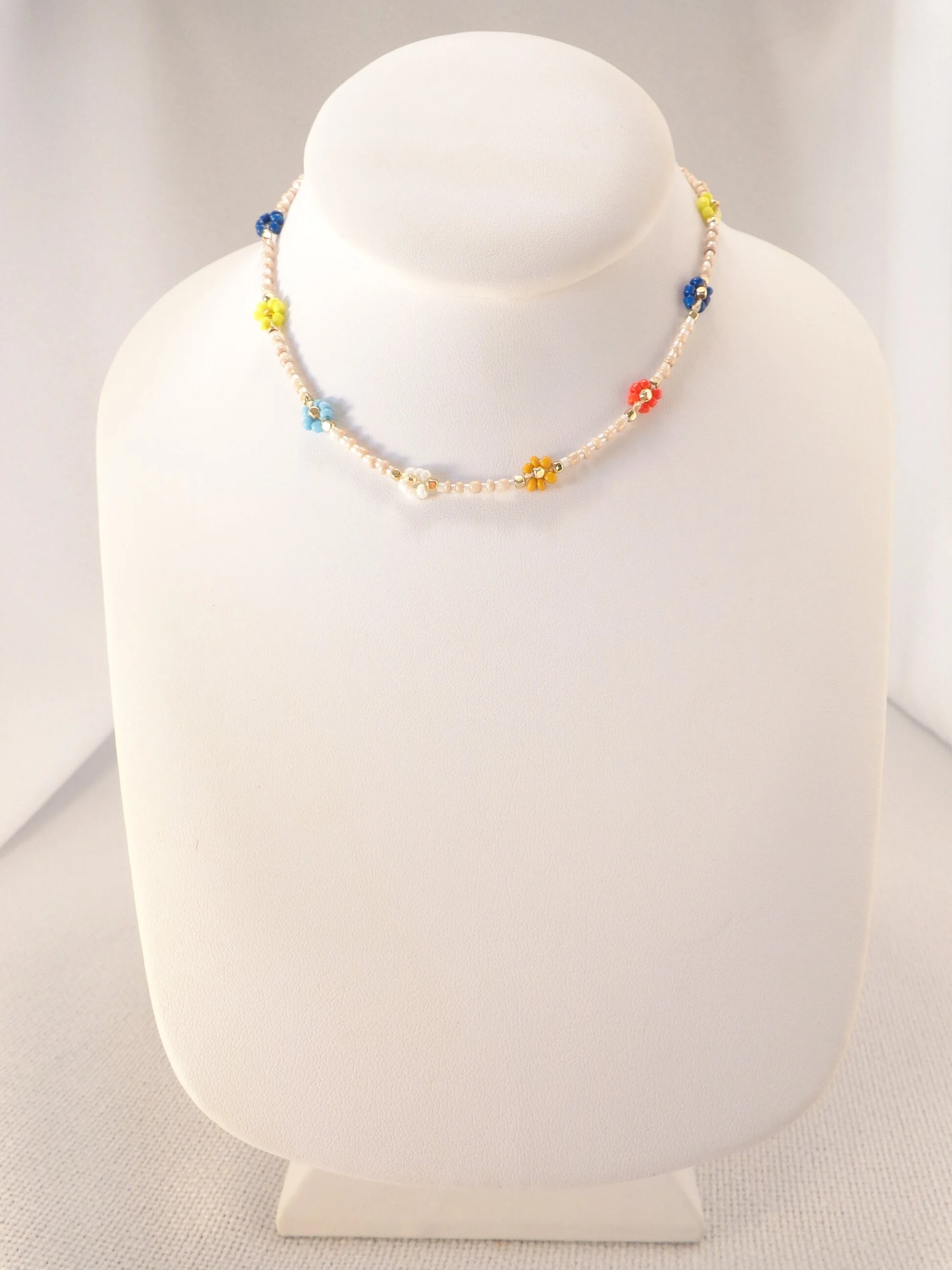 Mini Flower Beaded Necklace | Lydia 