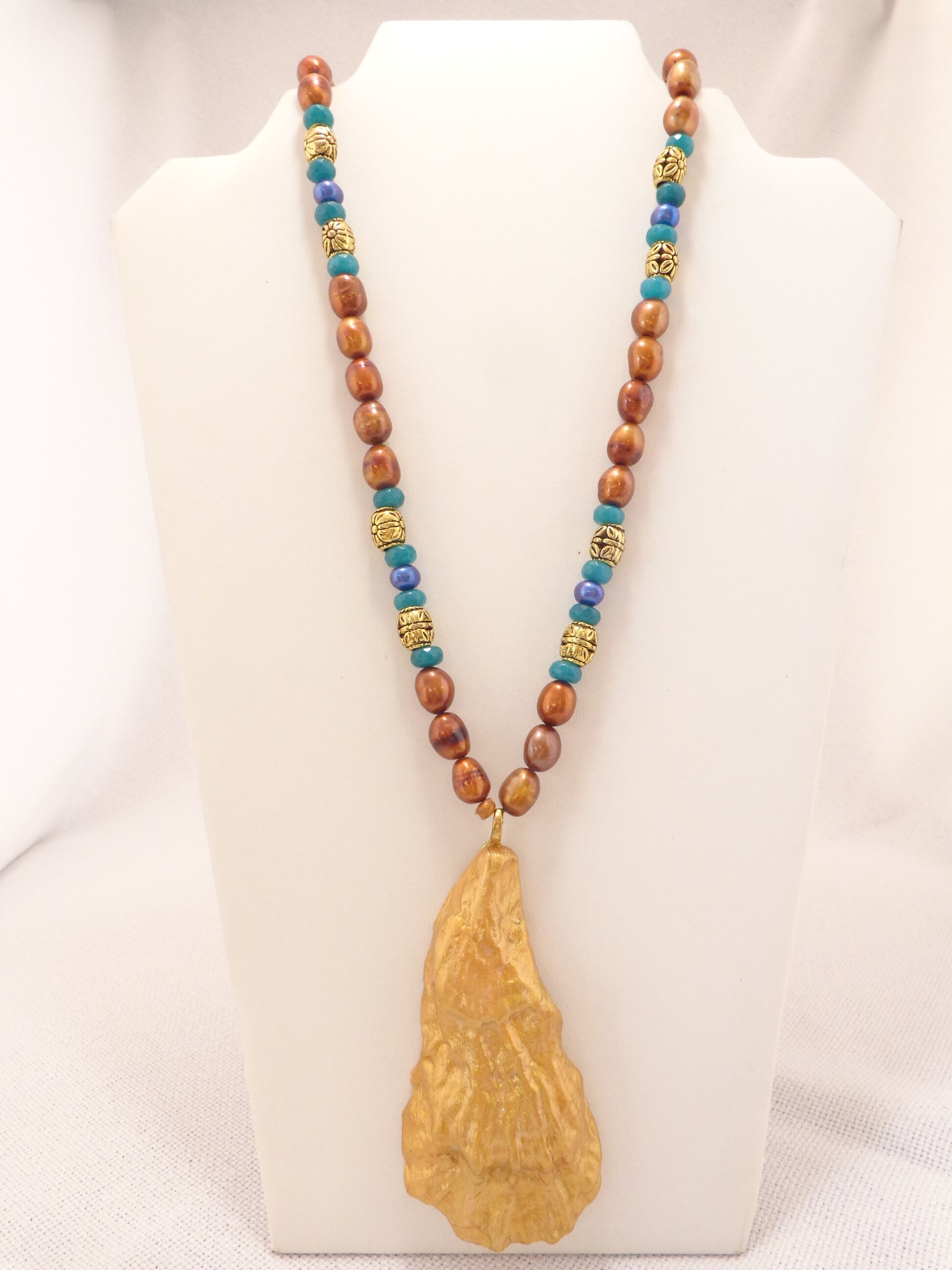 Frances Grace Long Oyster Shell Necklace