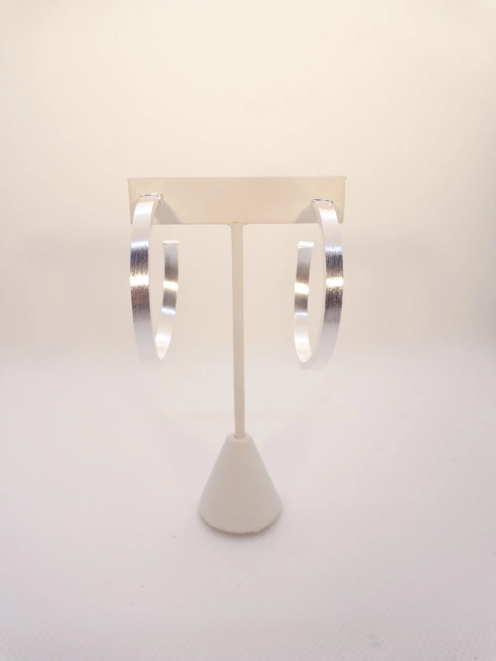 Sheila Fajl Small Lunaria Hoop Earrings - Brushed Silver