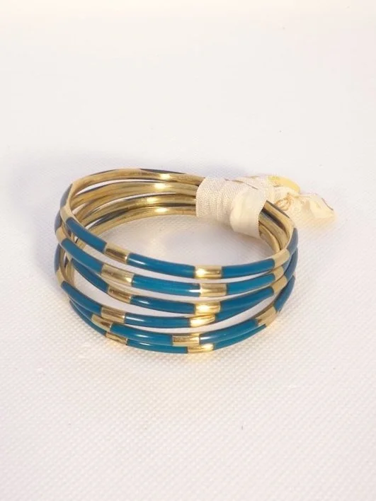 BuDhaGirl teal bracelets (6) Budha Girl All Weather Bracelets (Set of 6) | Shop Apple Blvd main image 4