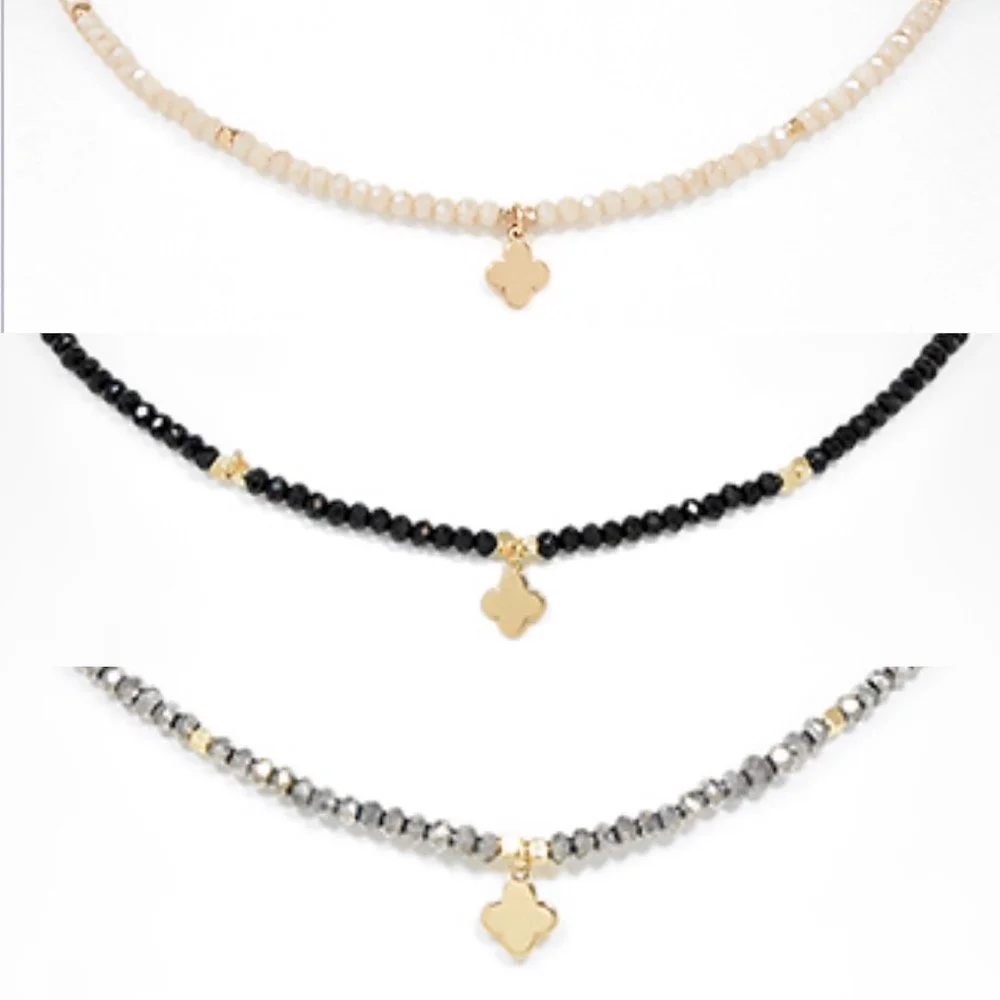 Clover Charm  Choker Necklace