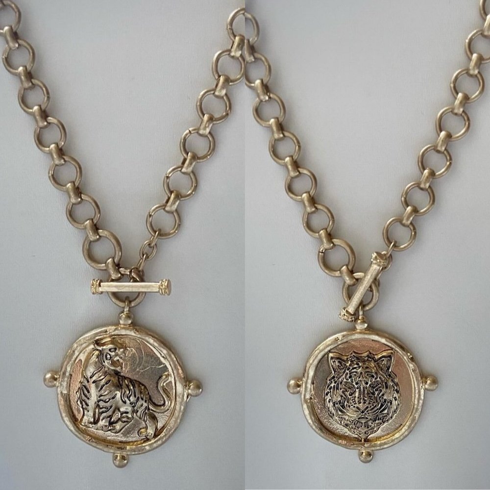 Tiger Medallion Necklace