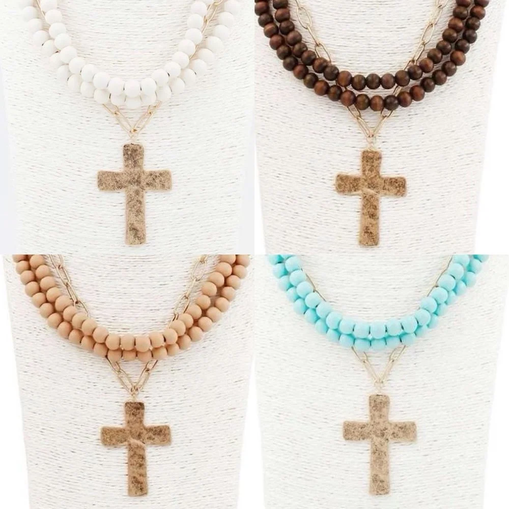 Layered Cross Necklaces