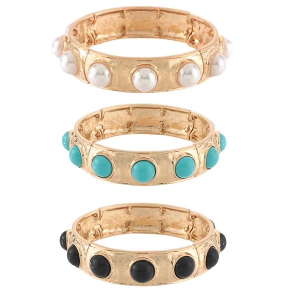 Gold with Stones Bracelet