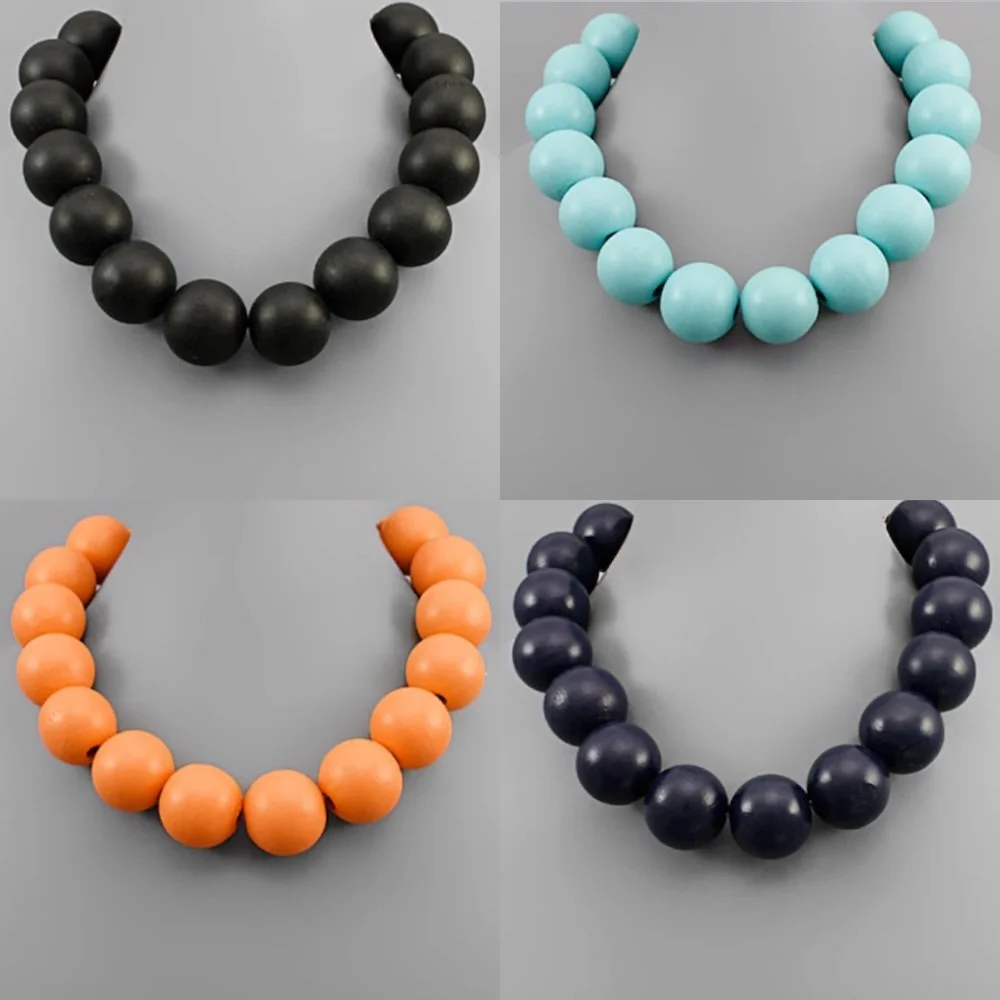 Large Wooden Bead Necklace