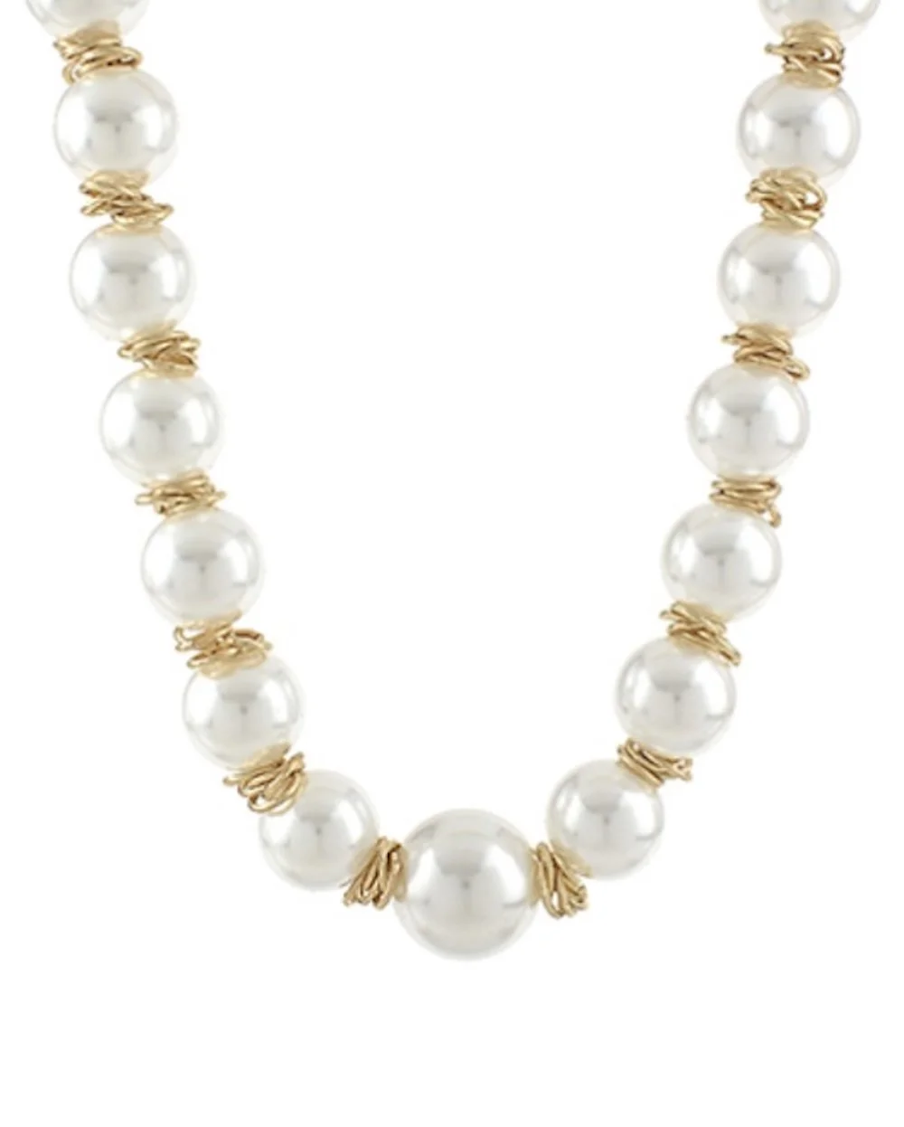 Large Pearl and Ring Necklace