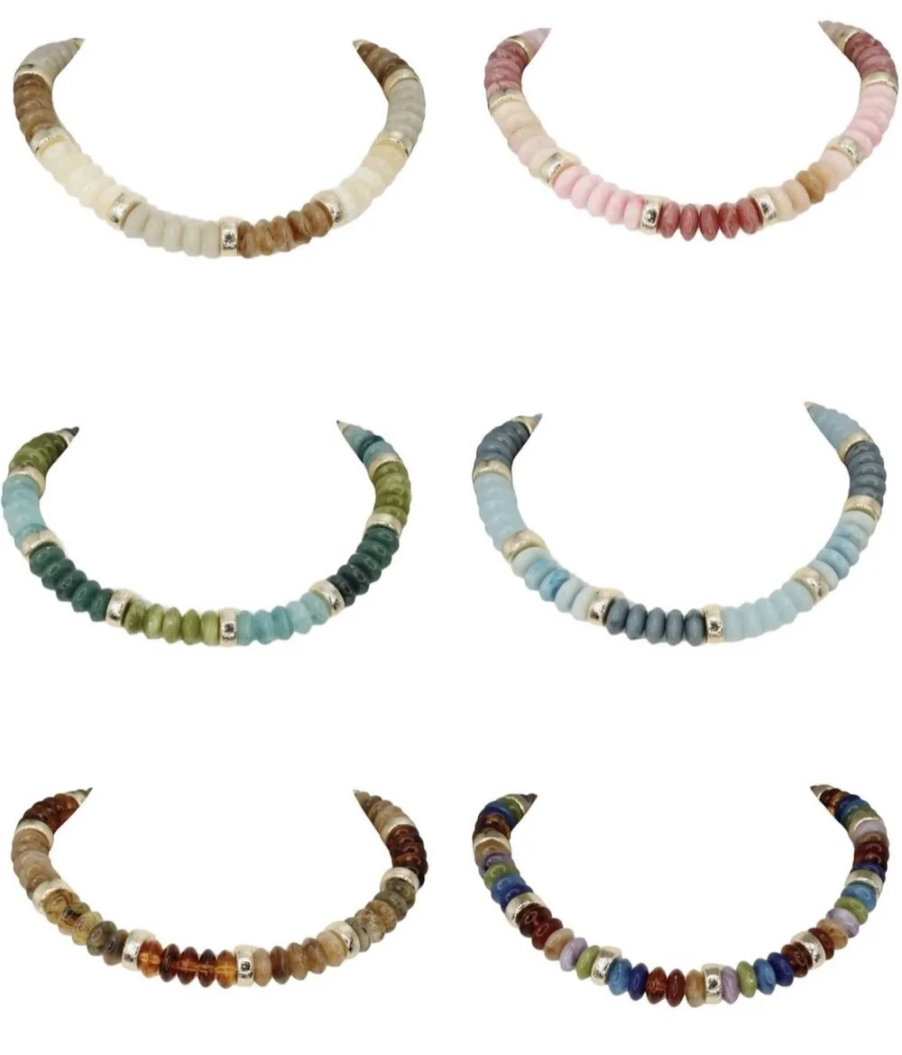 Rondelle and Gold Beads Necklace