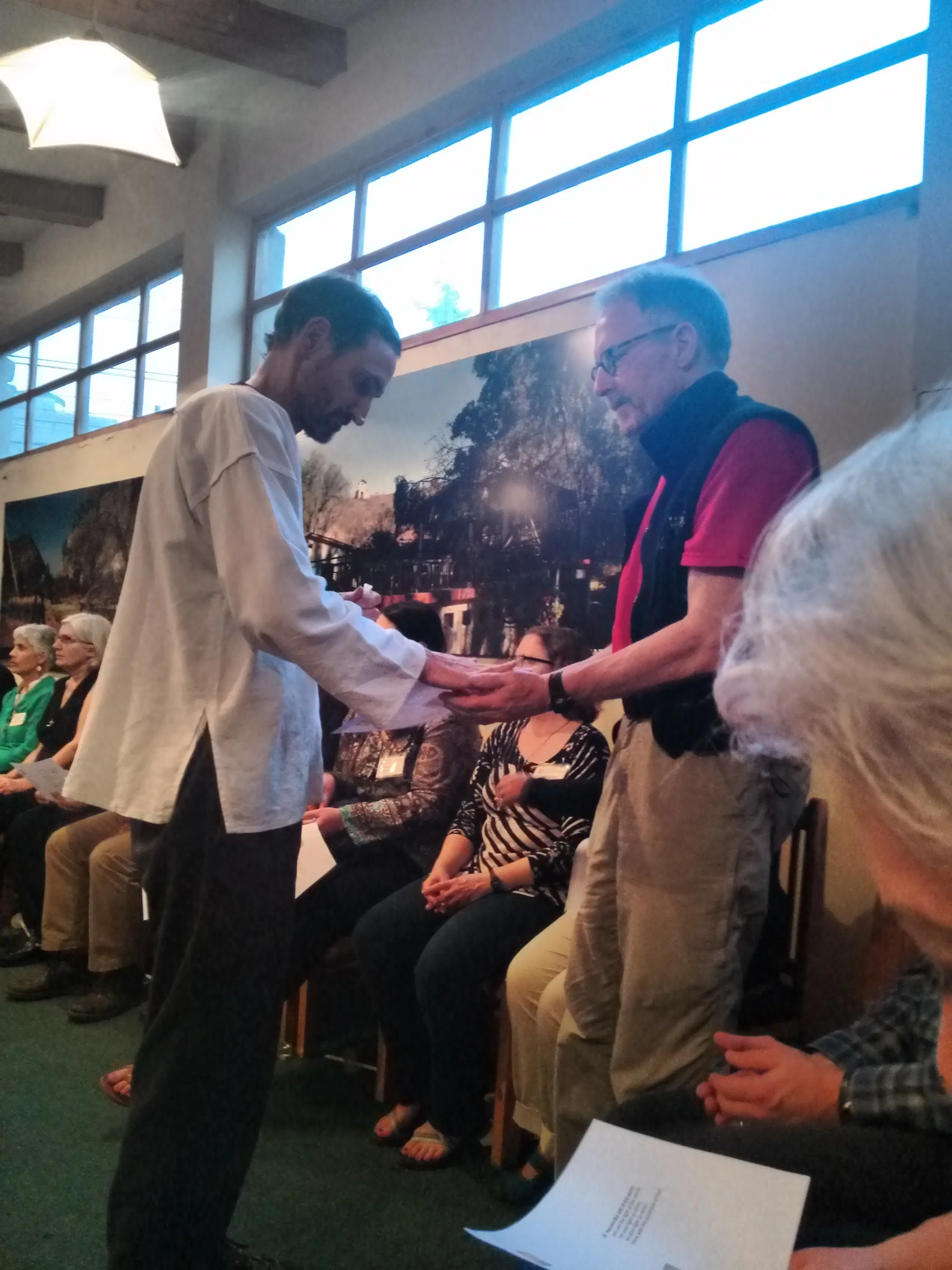 Team Chaplain, Jim Manzardo helped lead the ritual opening ceremony. The ceremony was co-lead by Marcela Canedo and Patricia Vargas.