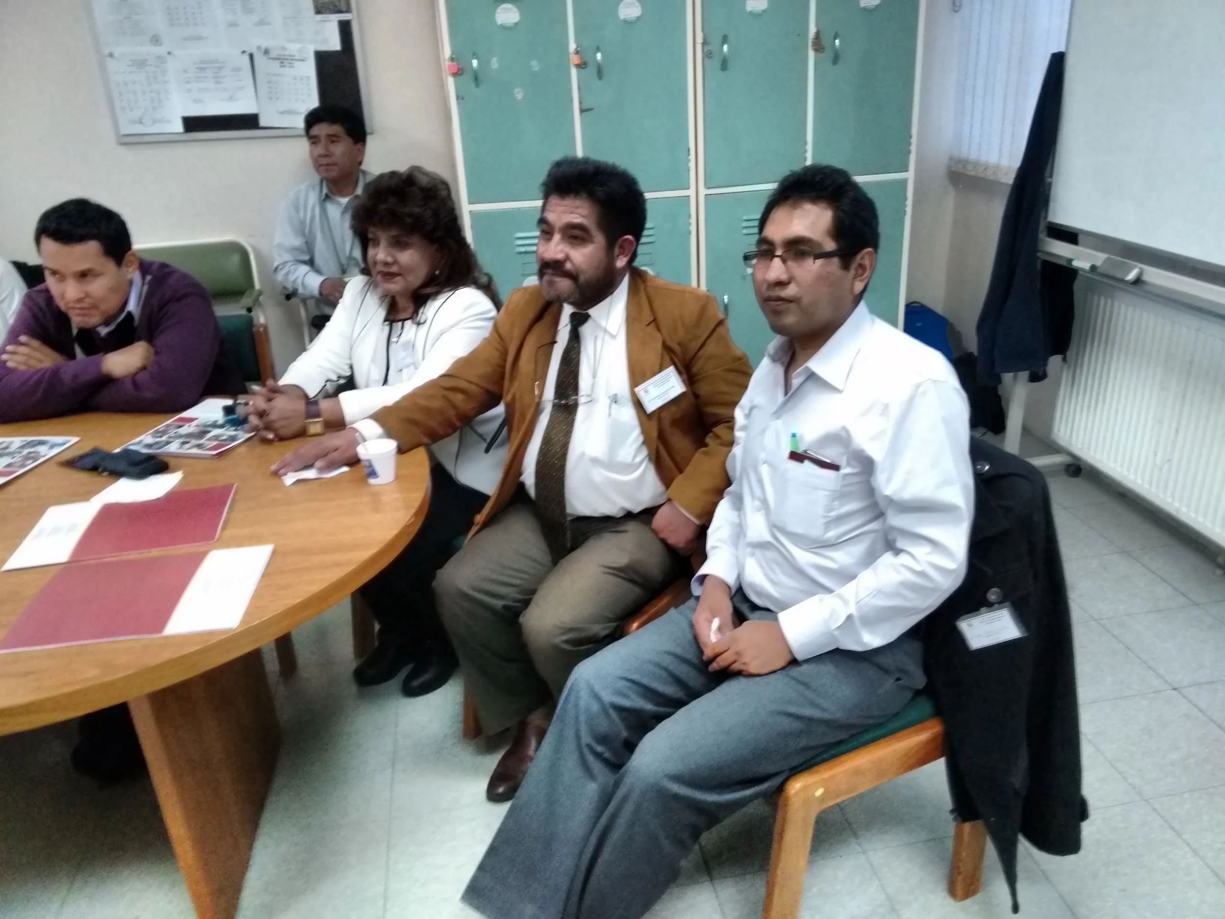 Course participants L-R: Dr. Marco Fernandez, Dr. Elizabeth Chavez, Dr. Edmundo Antezana, Dr. Edwin Mayhua