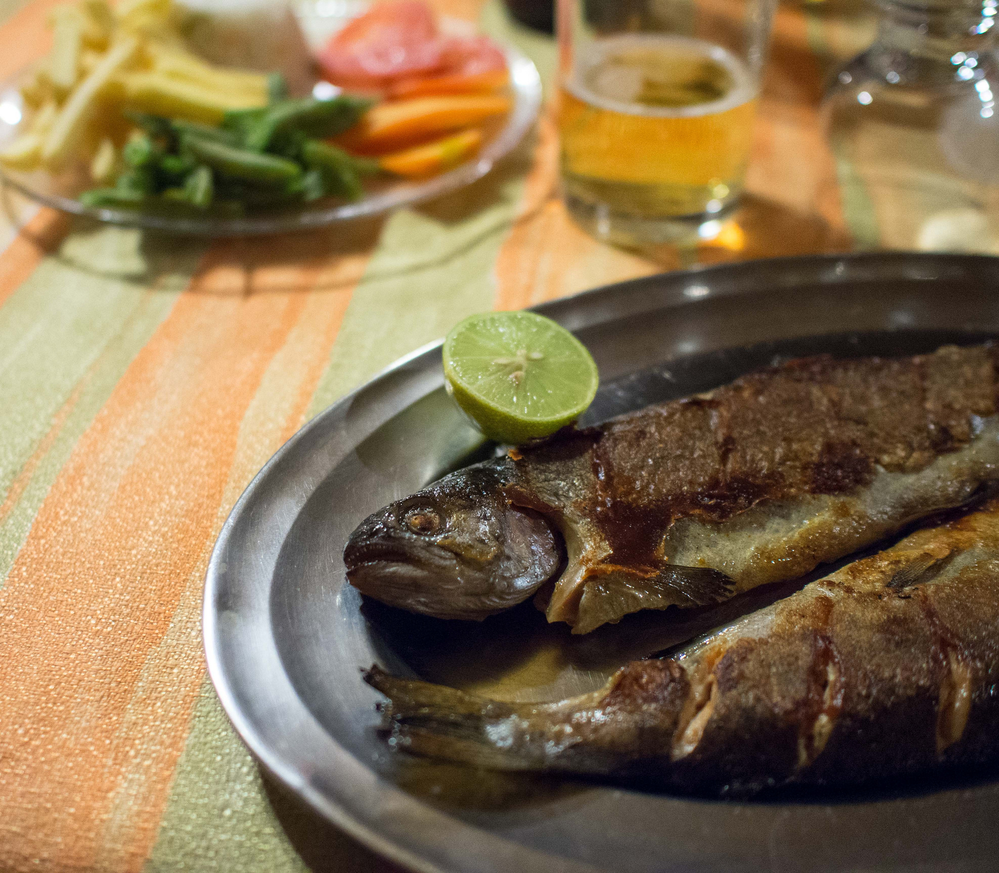   Trucha  (trout), freshwater fish from Lake Titicaca, “is delicious and a big deal,” says Encinas. “Bolivia is a landlocked country so seafood is not something you find on every corner.” 